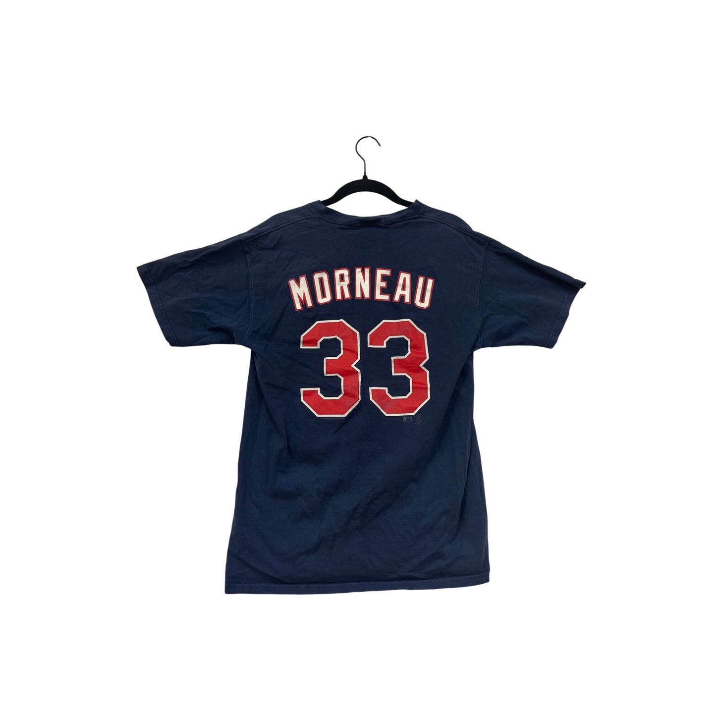 Justin Morneau Minnesota Twins #33 Navy Blue T-Shirt Mens Medium #8084