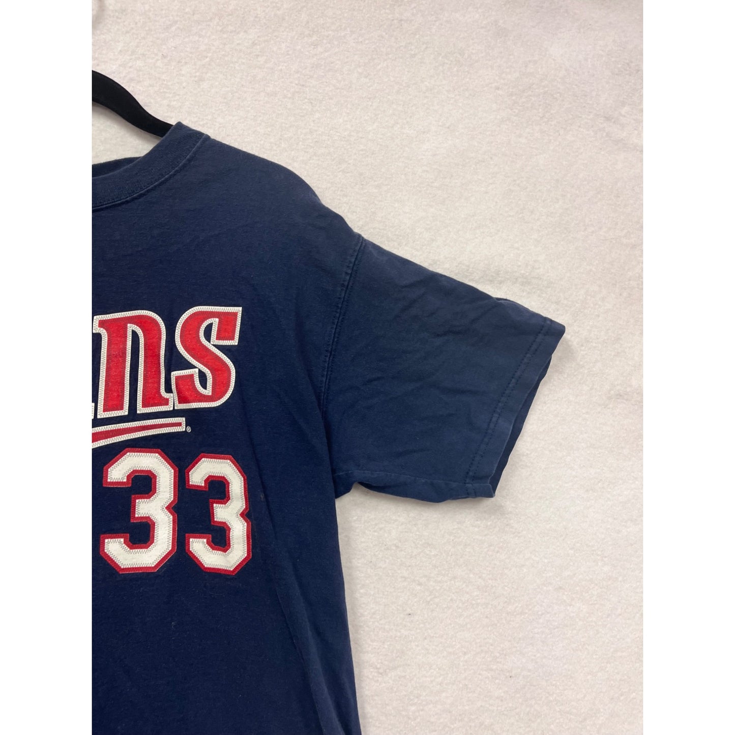 Justin Morneau Minnesota Twins #33 Navy Blue T-Shirt Mens Medium #8084