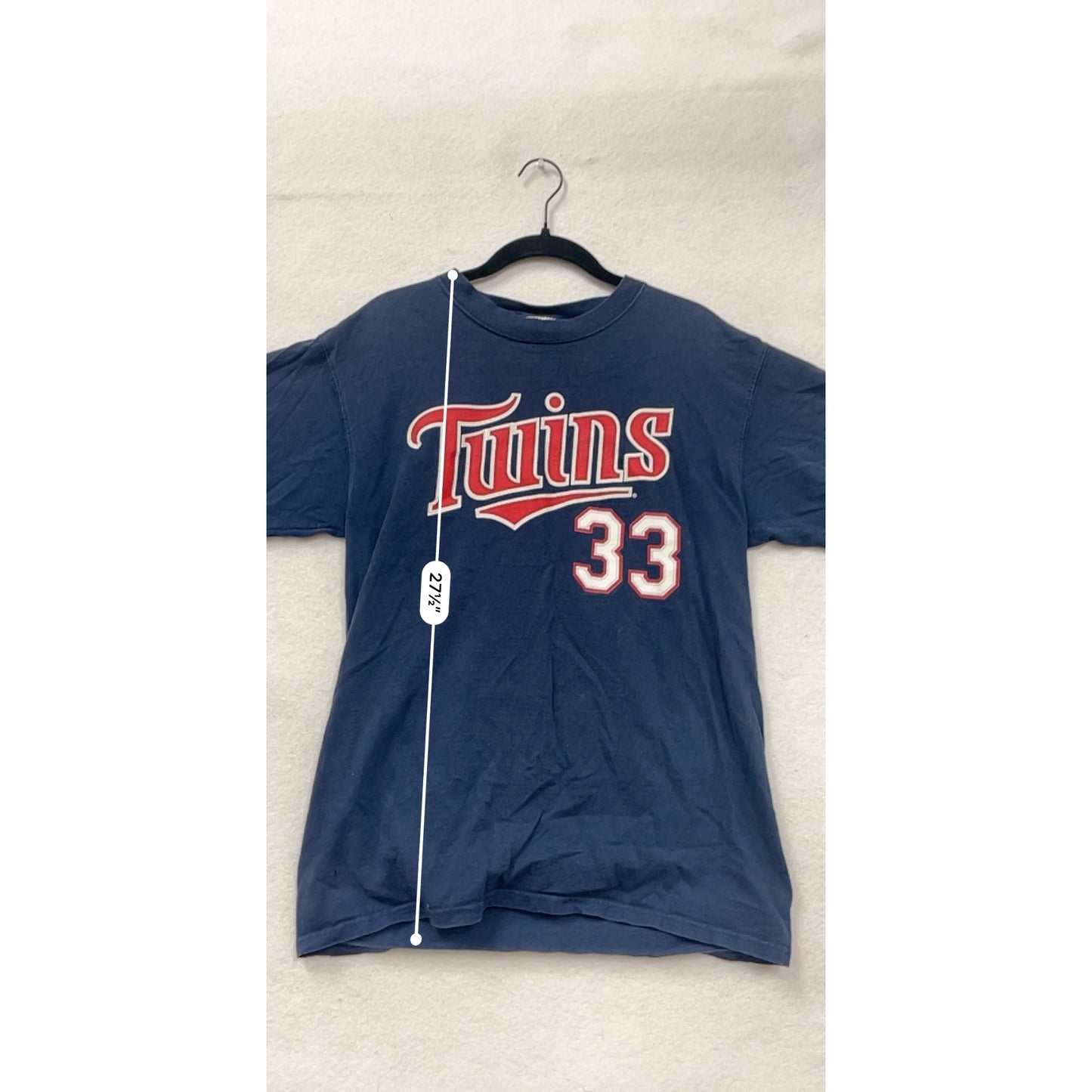 Justin Morneau Minnesota Twins #33 Navy Blue T-Shirt Mens Medium #8084