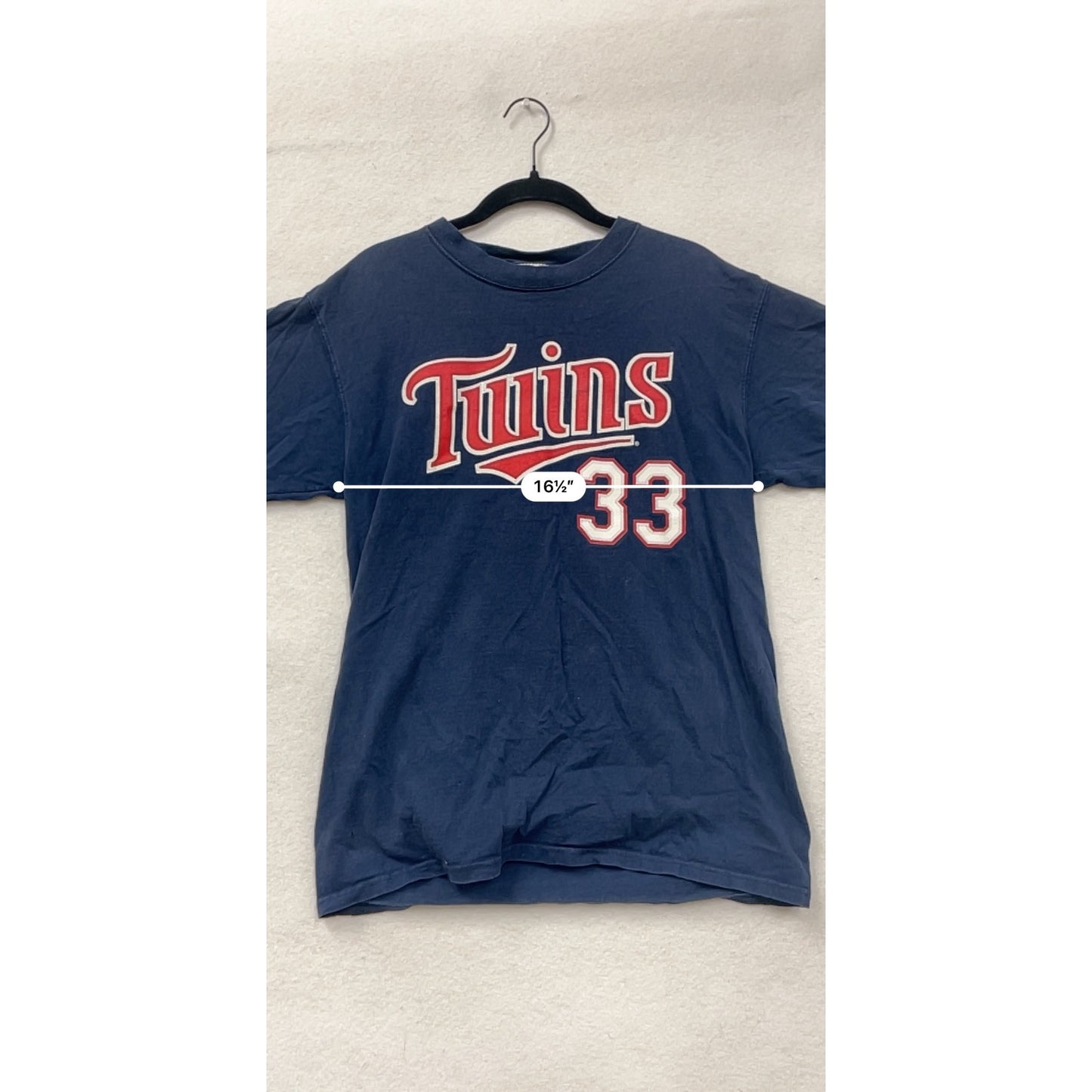 Justin Morneau Minnesota Twins #33 Navy Blue T-Shirt Mens Medium #8084