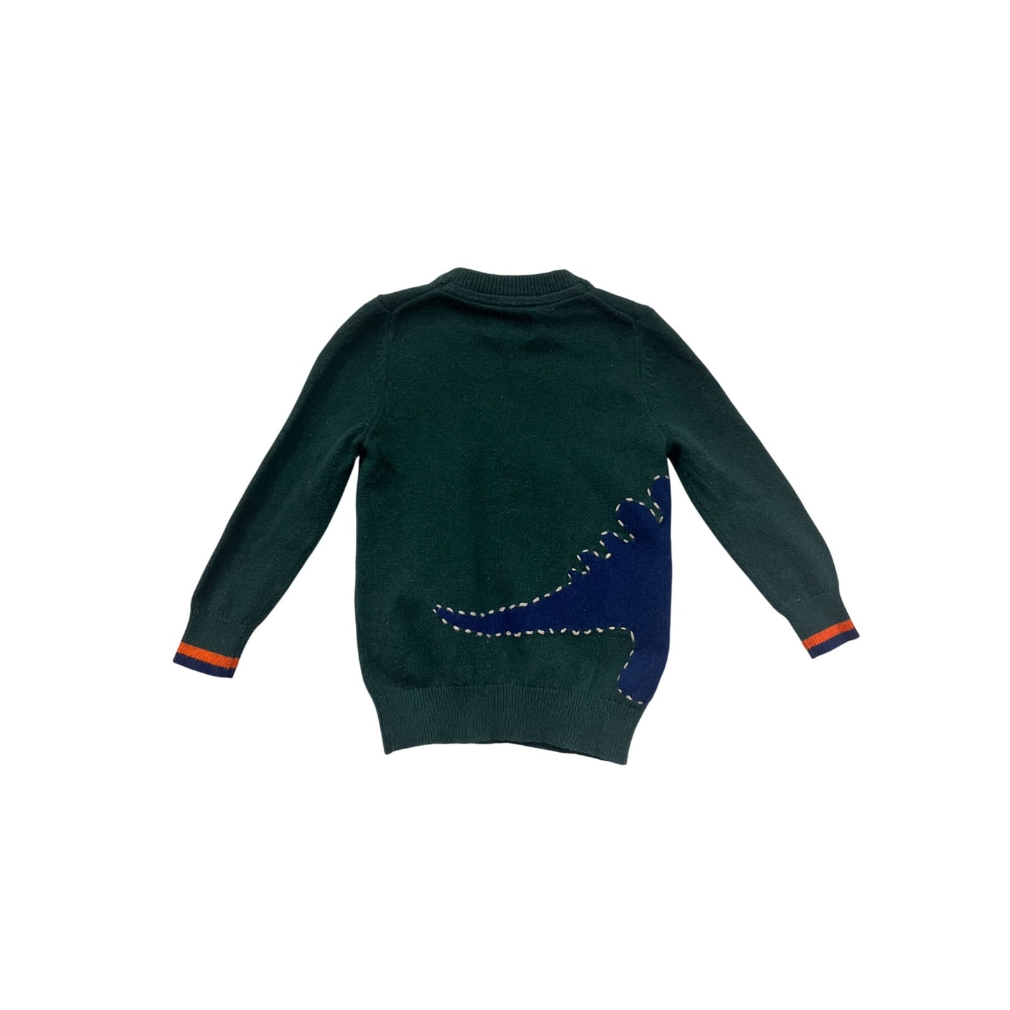 Mini Boden Boys Green Dinosaur Sweater 5-6Y #8088