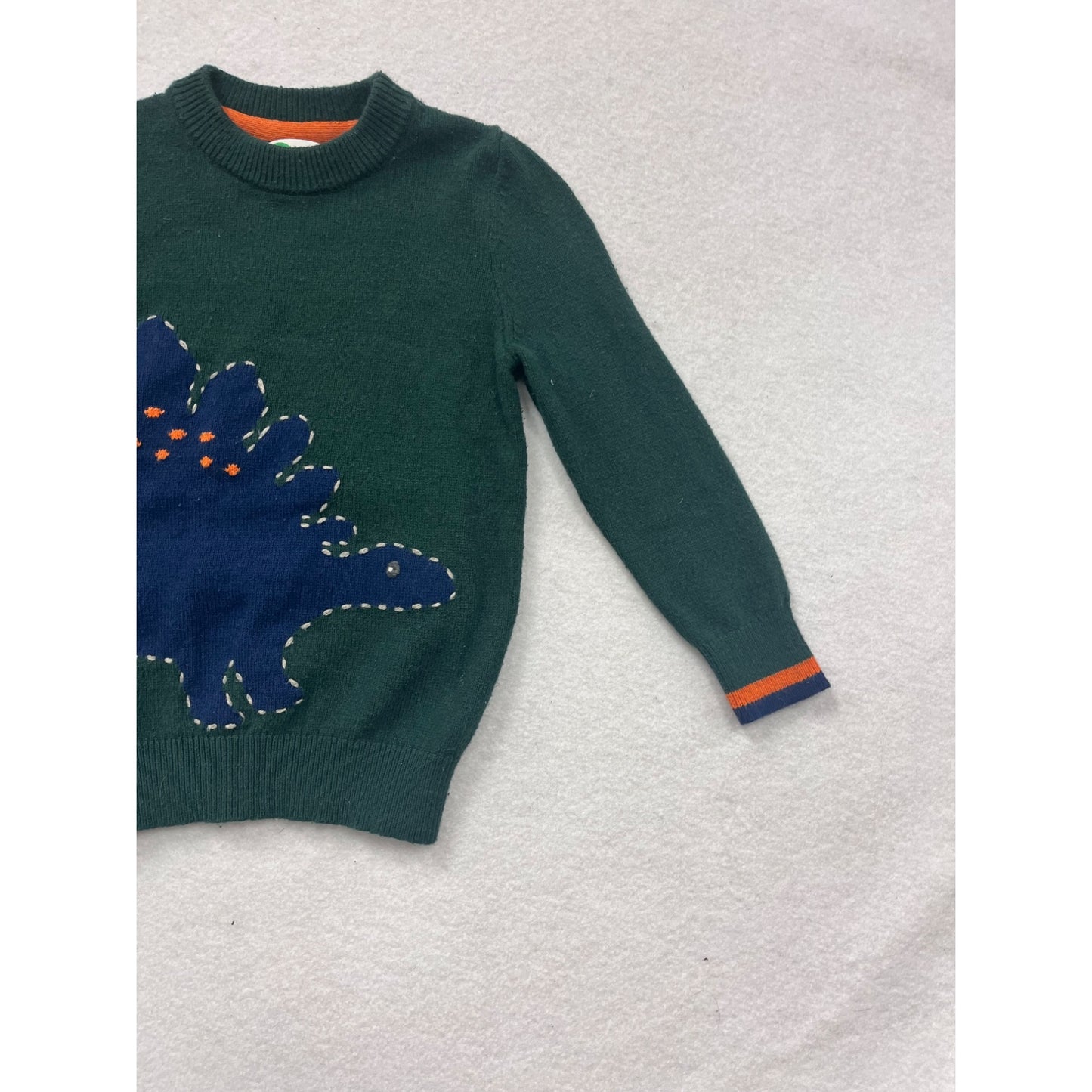 Mini Boden Boys Green Dinosaur Sweater 5-6Y #8088