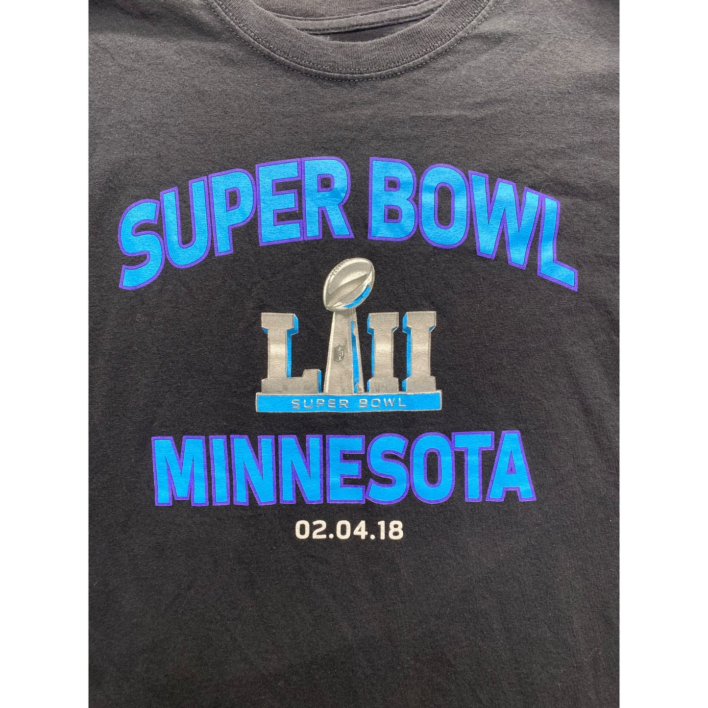 Super Bowl LII Minnesota T-Shirt XL Majestic Black #7218