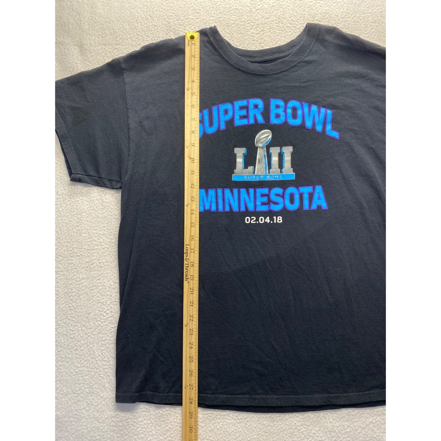 Super Bowl LII Minnesota T-Shirt XL Majestic Black #7218