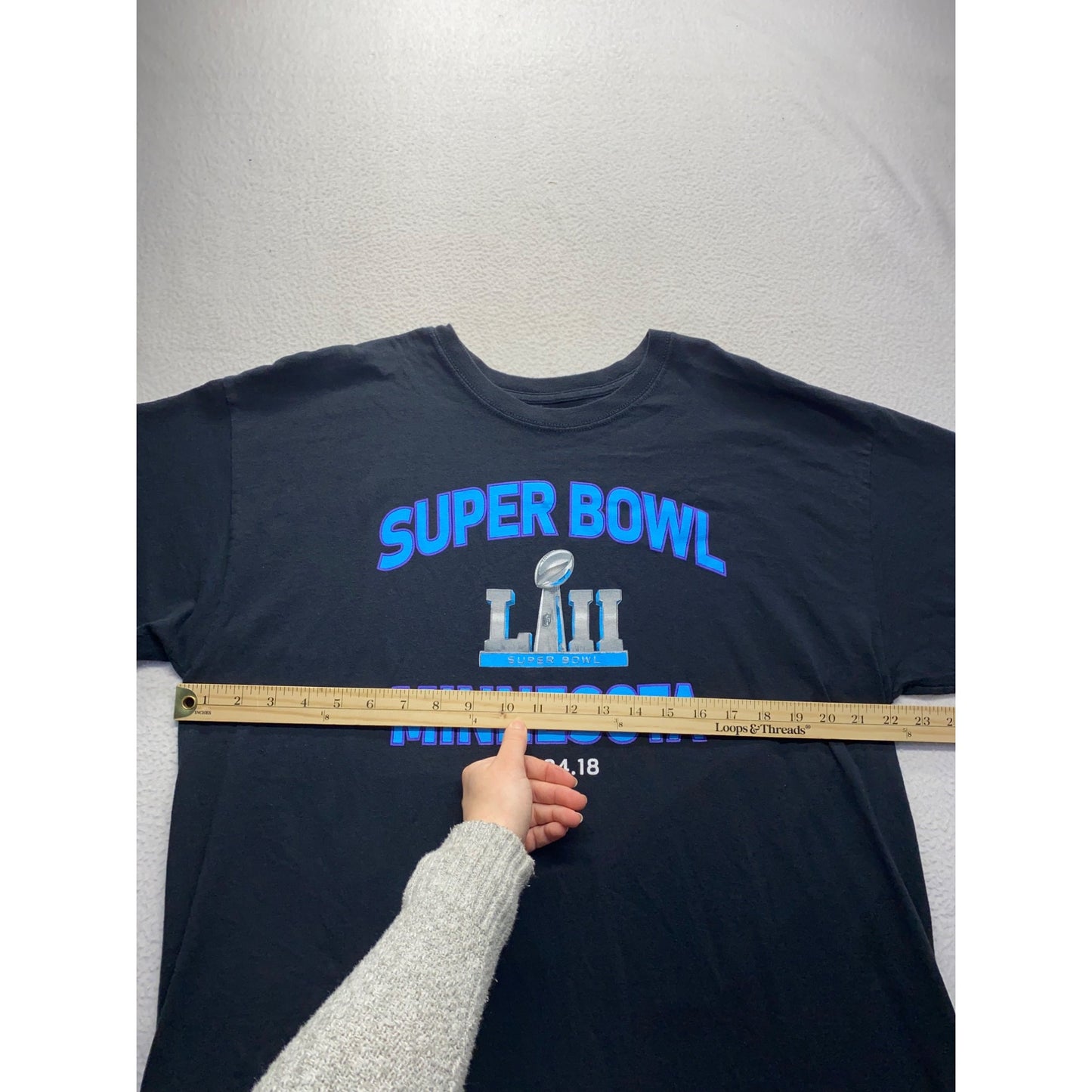 Super Bowl LII Minnesota T-Shirt XL Majestic Black #7218