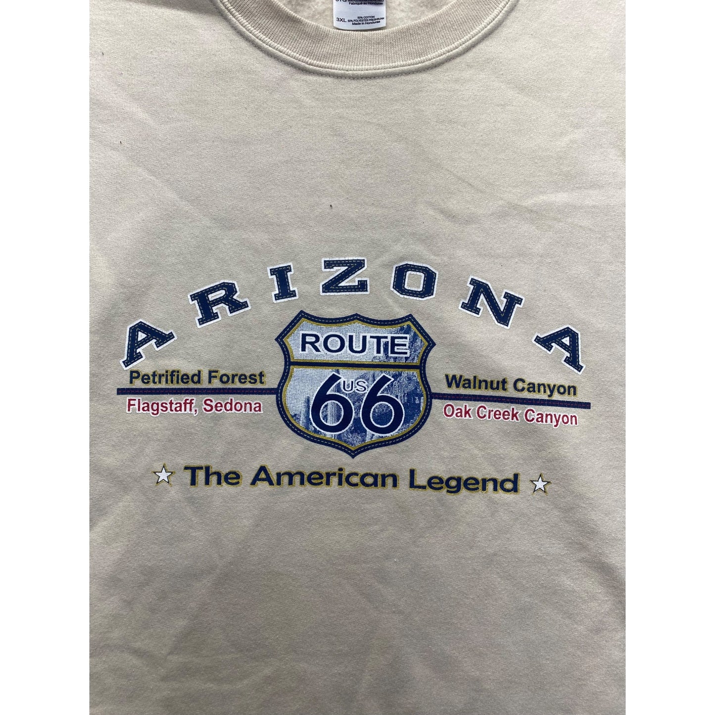 Arizona Route 66 Graphic Sweatshirt 3XL Gildan Heavy Blend Beige #7151