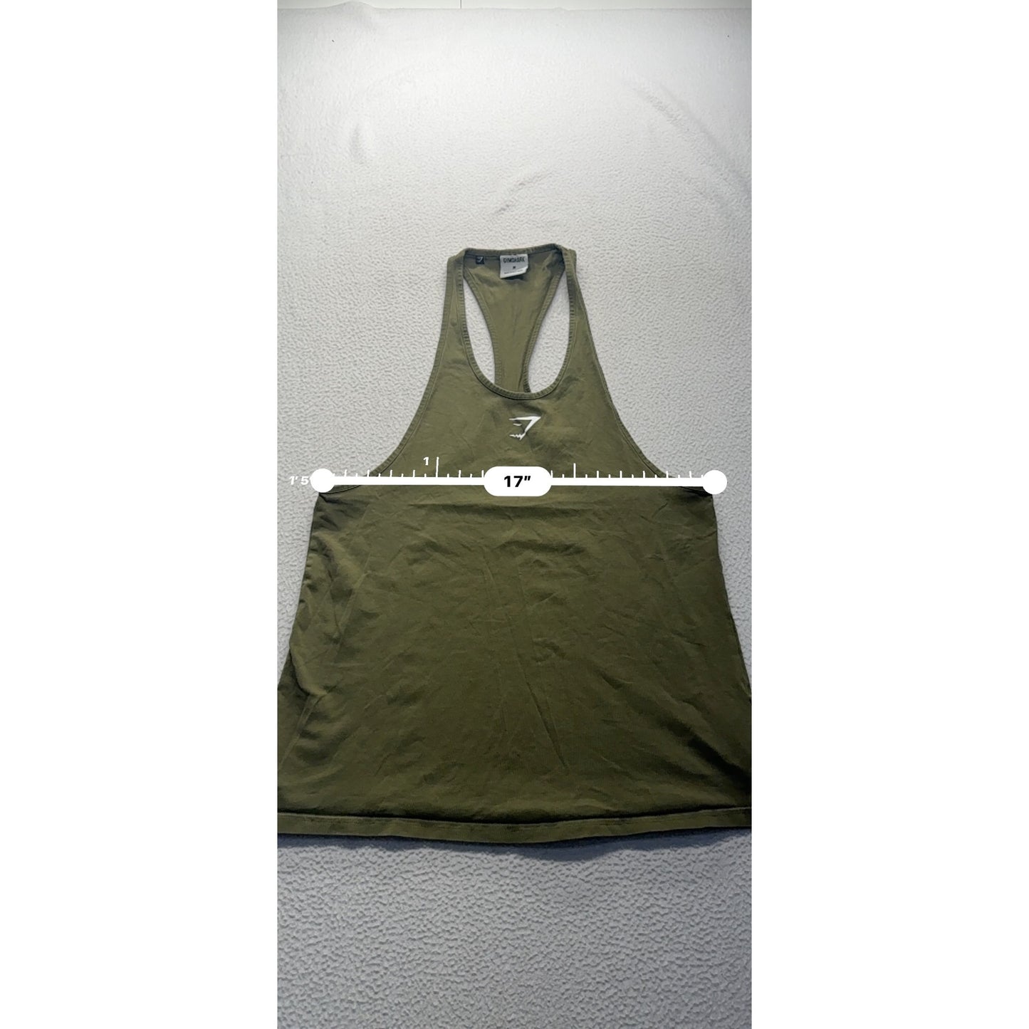 Gymshark Olive Green Racerback Tank Top M #9338