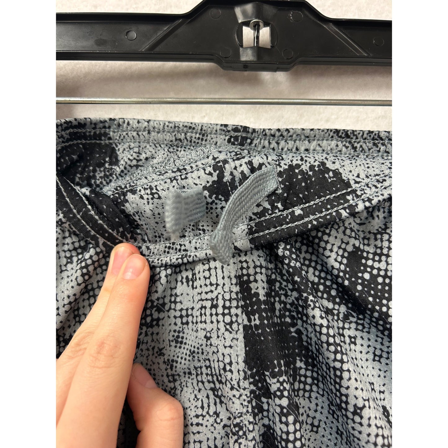 Champion Boys Athletic Shorts Black & Gray Pixel Print #6999