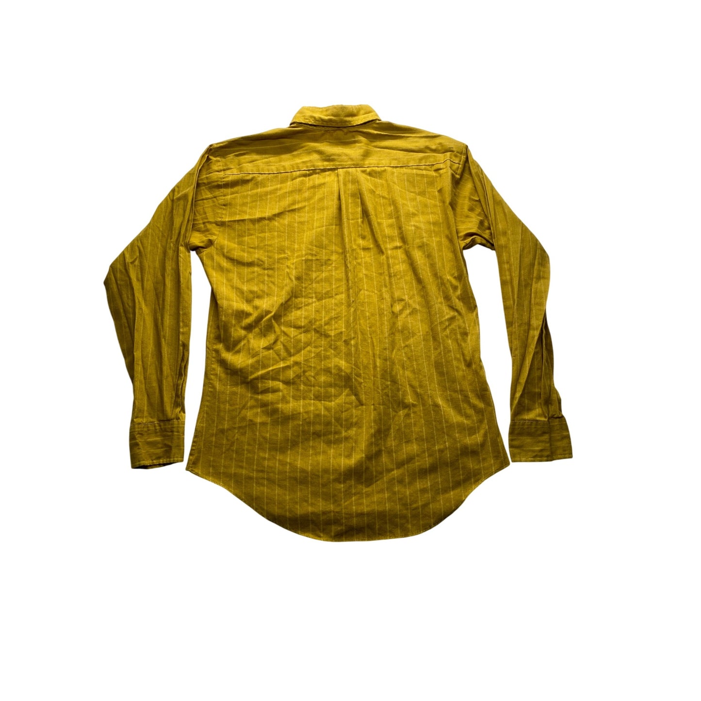 Vintage Shapely University Club Tapered Fit Striped Yellow Shirt #7058