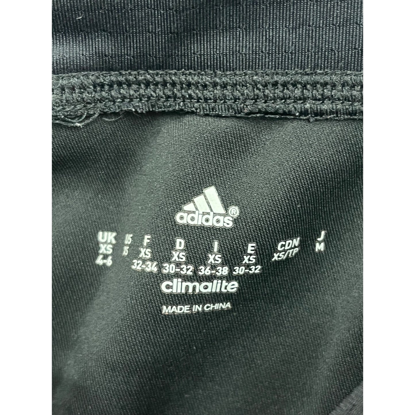 Adidas Womens Climalite Black Reflective 3/4-Length Athletic Leggings XS #6923