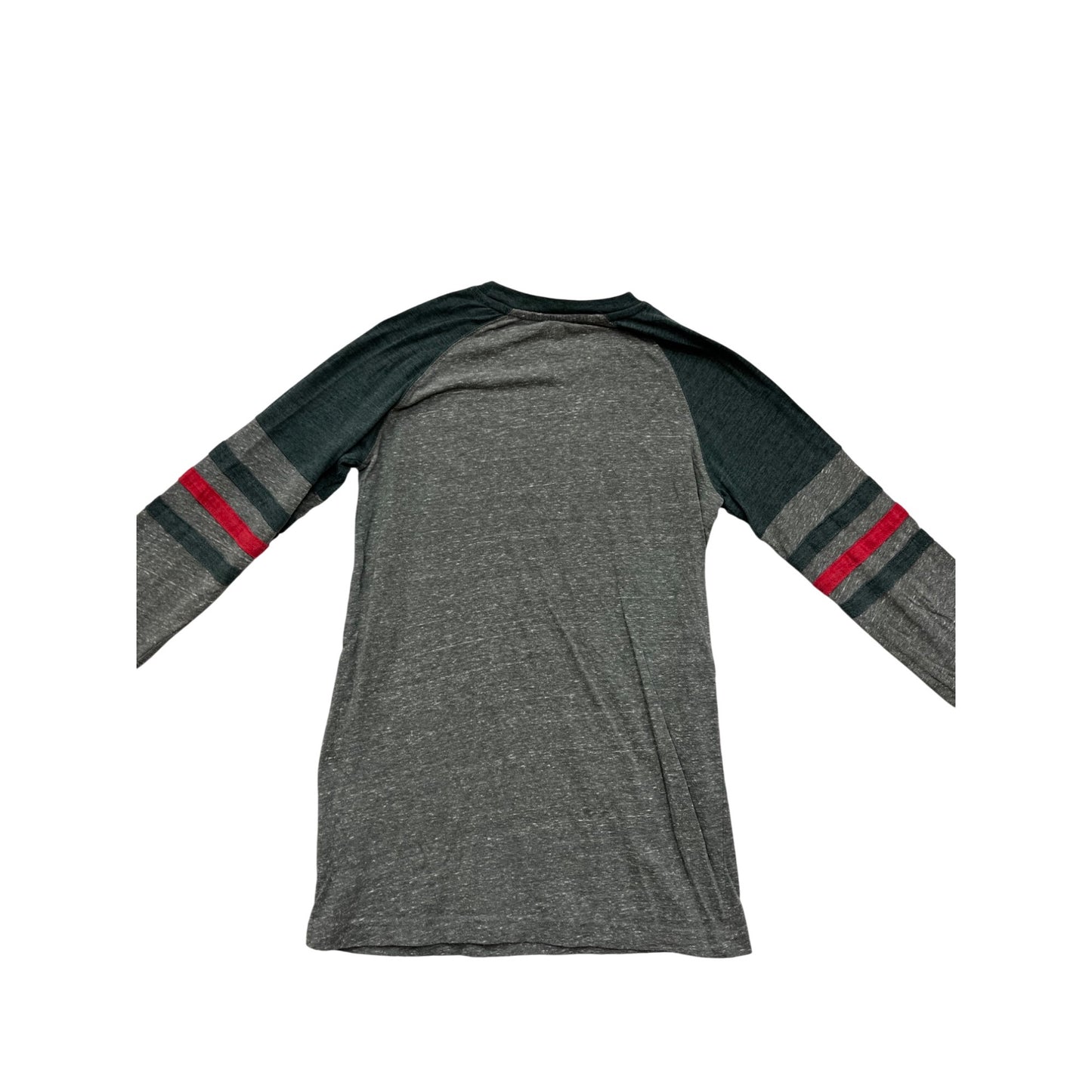 Minnesota Wild NHL Mens Long Sleeve Raglan Shirt Gray & Green Small Cotton & Rayon Blend #6465