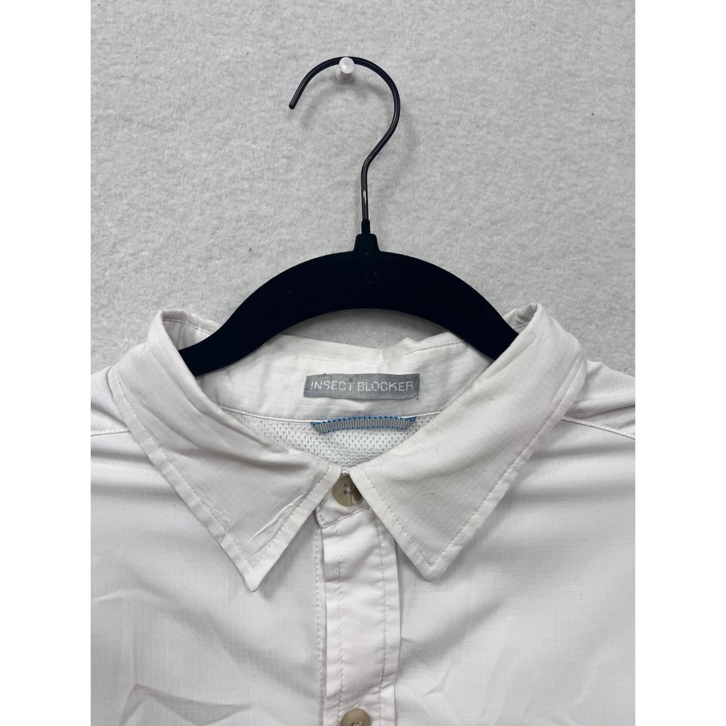 Columbia Mens Medium White Insect Blocker Long Sleeve Button-Up Shirt #6812