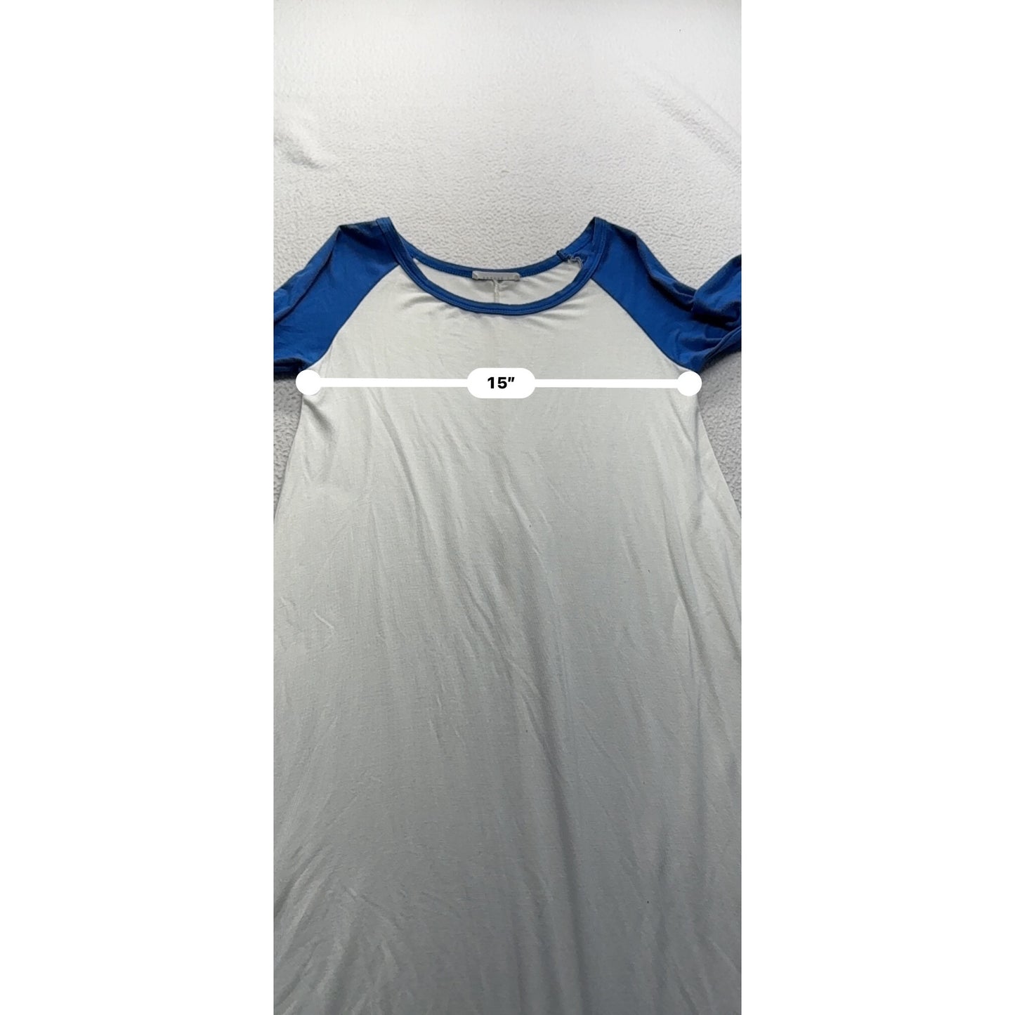 Blue & White Raglan Dress By Reborn J #7801