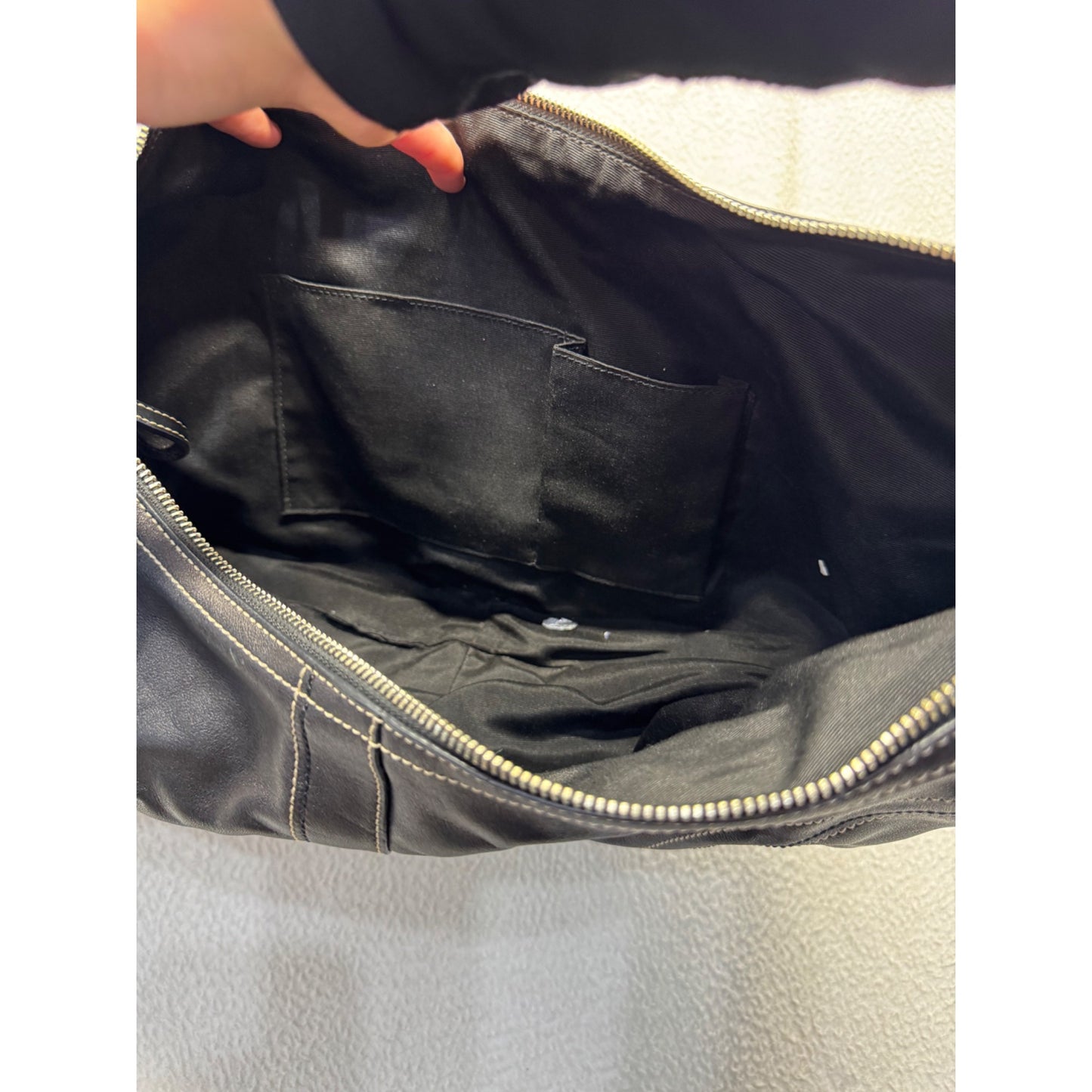 Coach Black Leather Handbag#7748