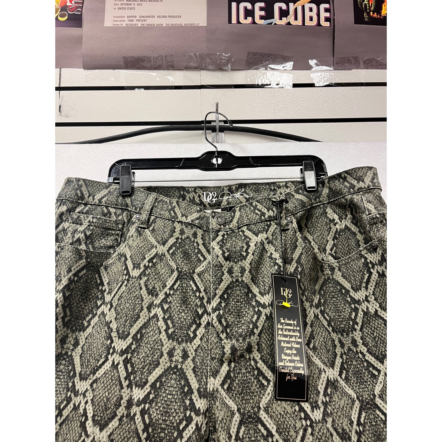 Mens D2 Snake Print Cotton Blend Pants With Tags #410A