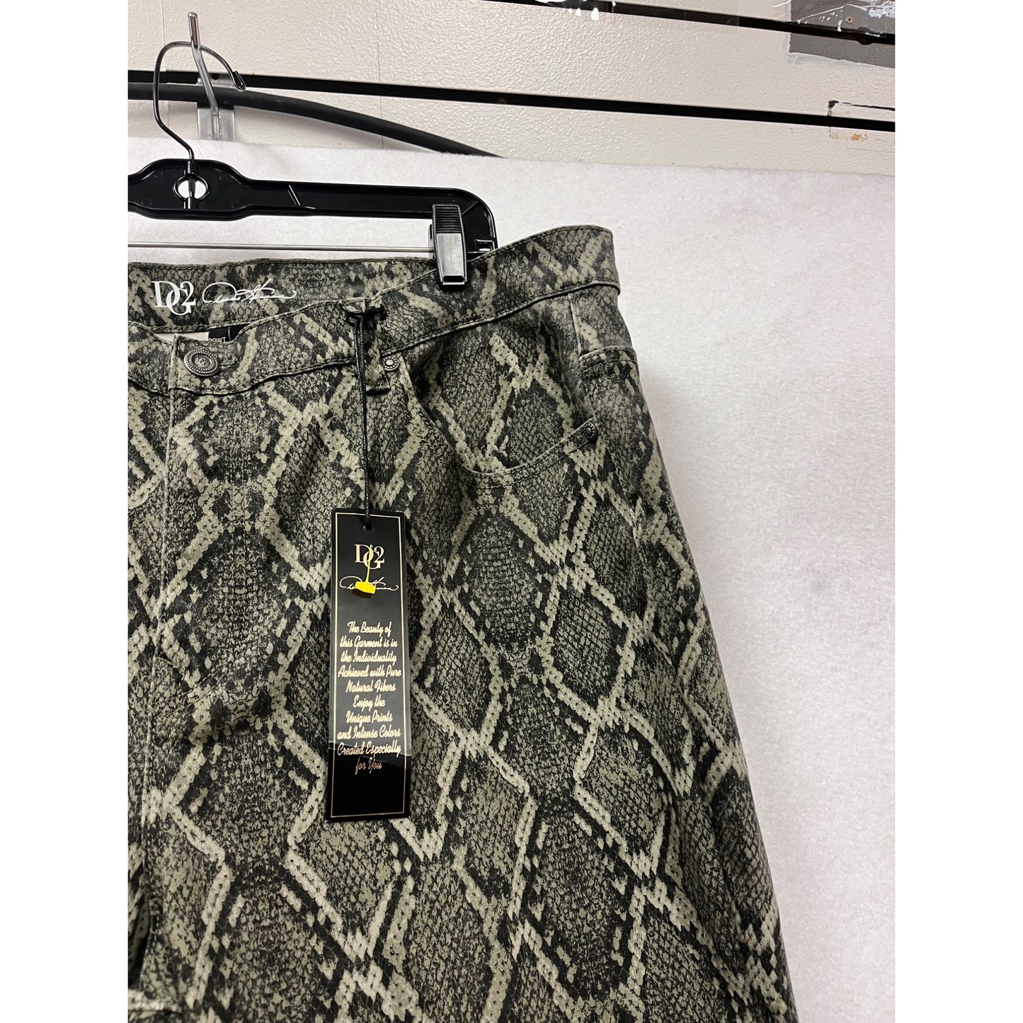 Mens D2 Snake Print Cotton Blend Pants With Tags #410A