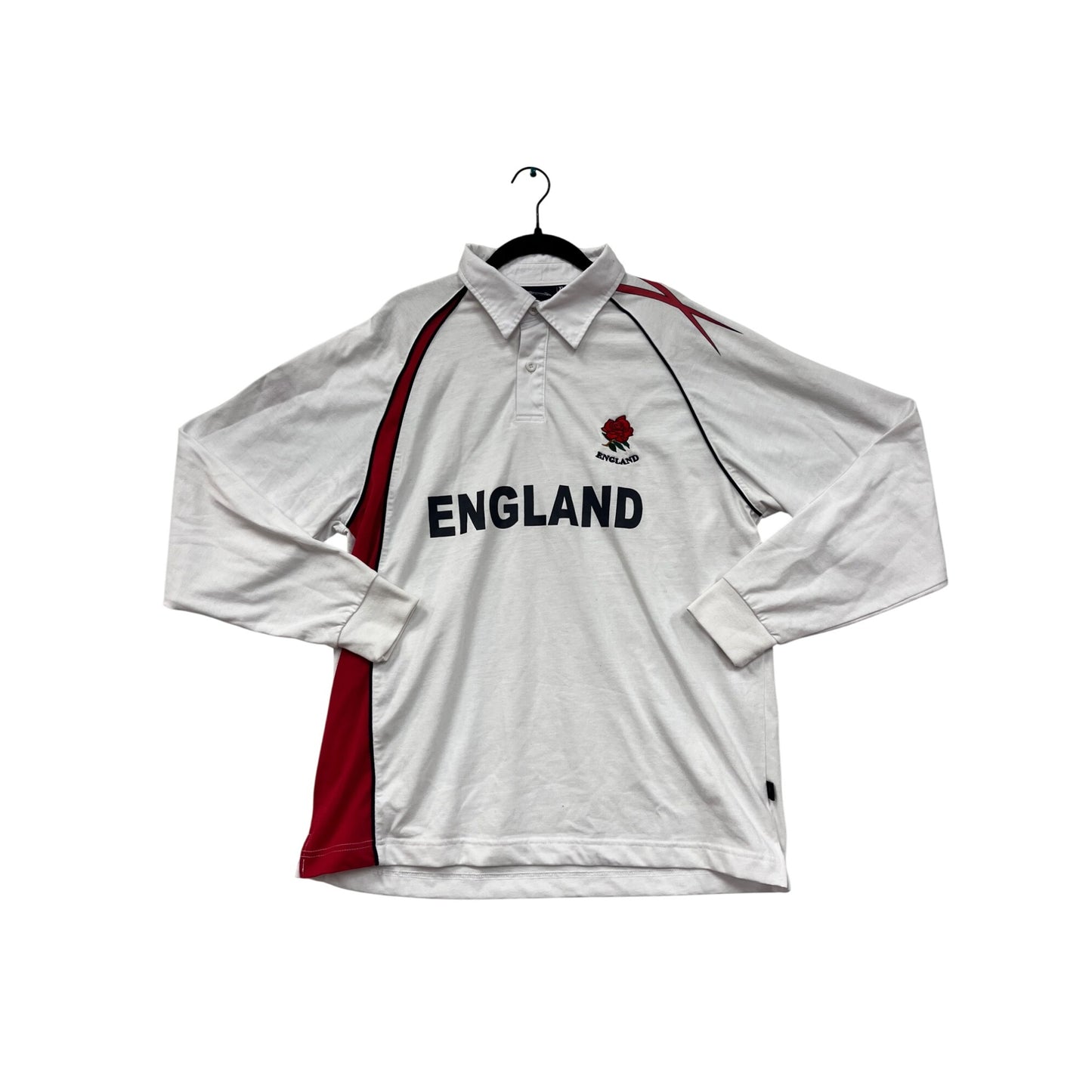 Men’s England Rugby Long Sleeve Polo Shirt #6095