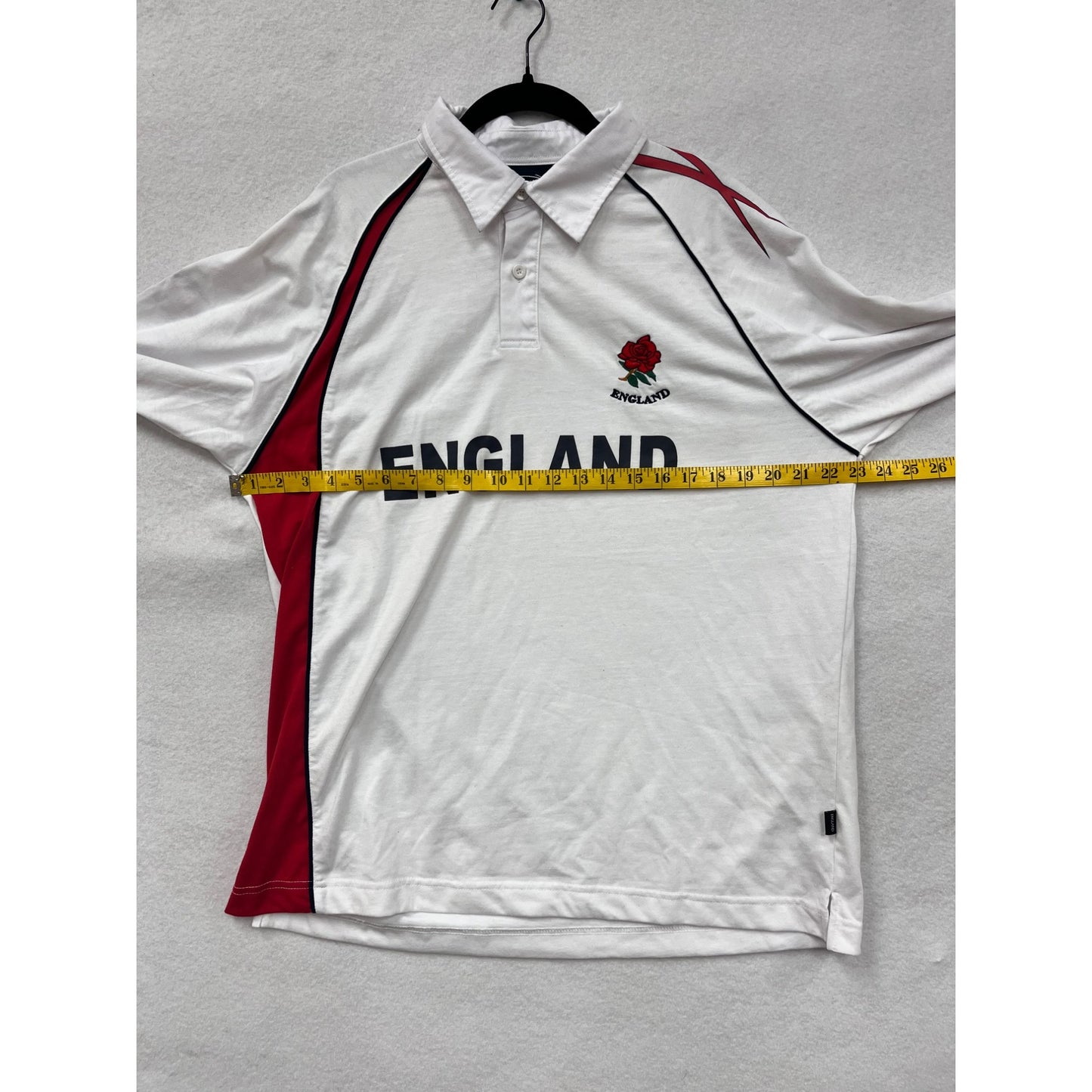 Men’s England Rugby Long Sleeve Polo Shirt #6095