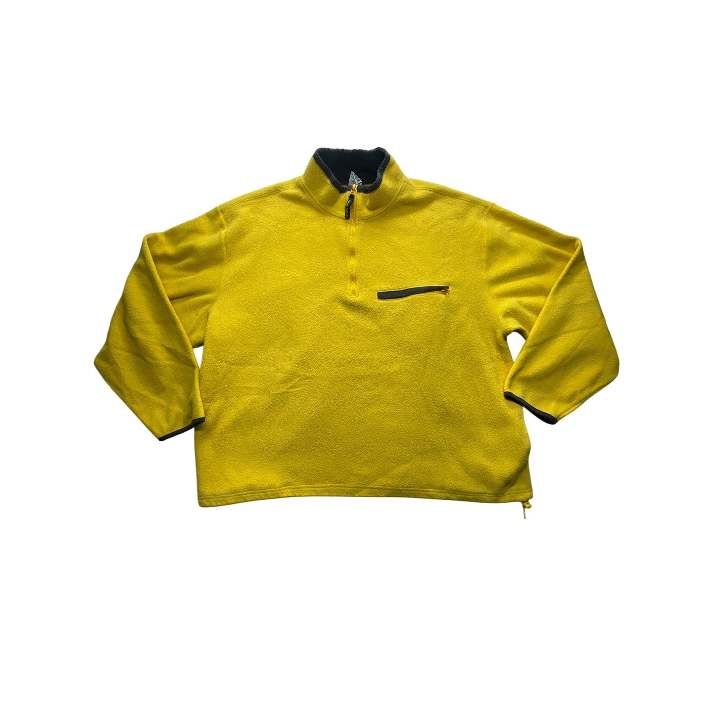 Old Navy Mens Yellow 1/4 Zip Fleece Pullover #5761