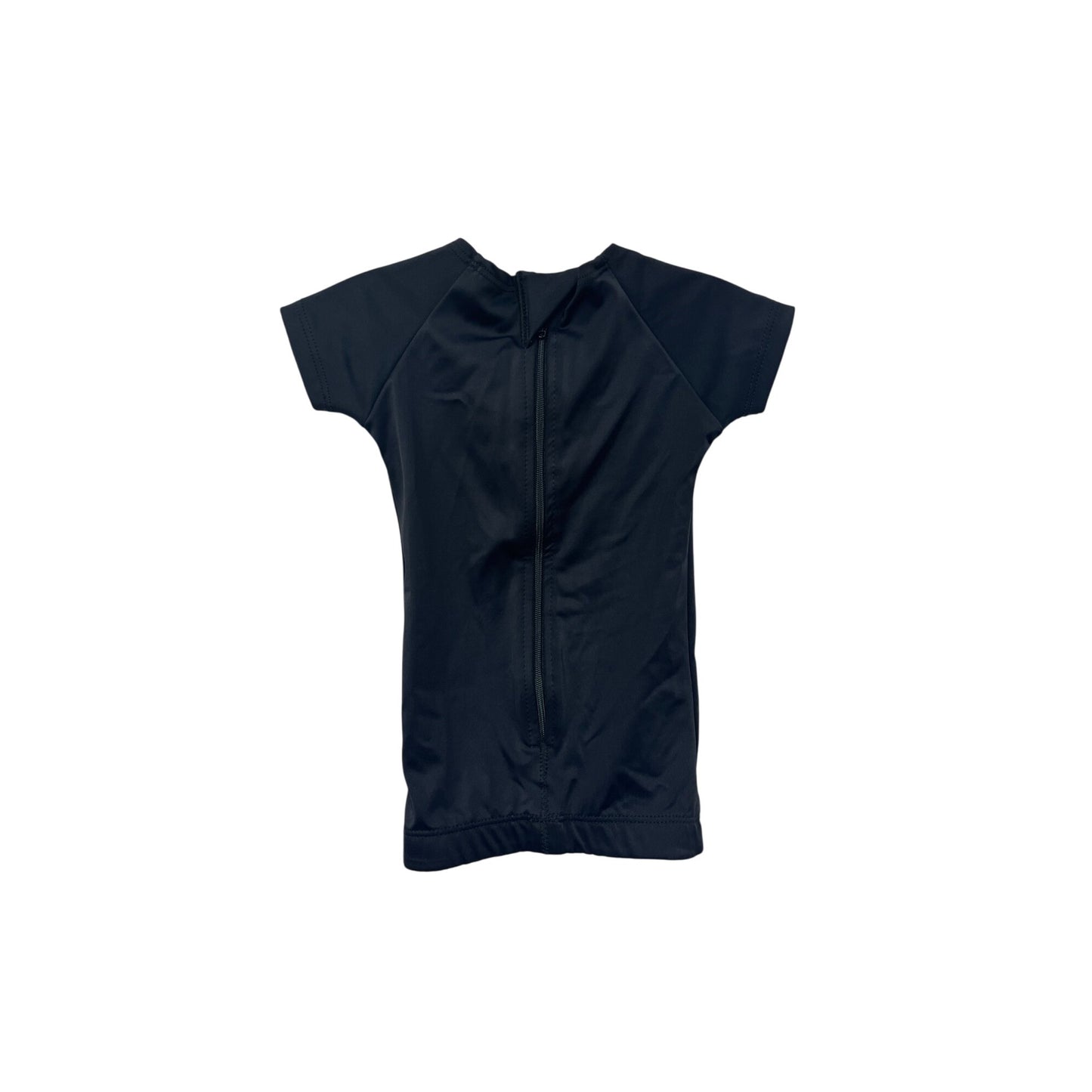 Youth Black Compression Shirt With Back Zipper #6667