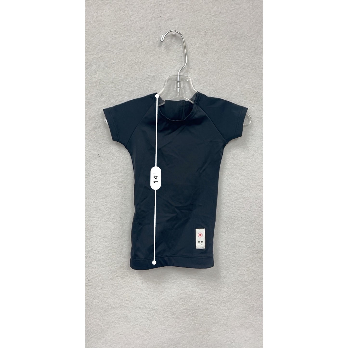 Youth Black Compression Shirt With Back Zipper #6667