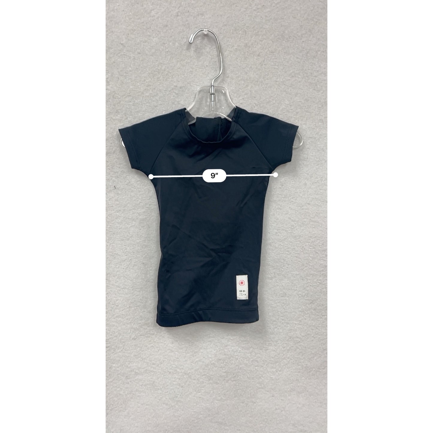 Youth Black Compression Shirt With Back Zipper #6667