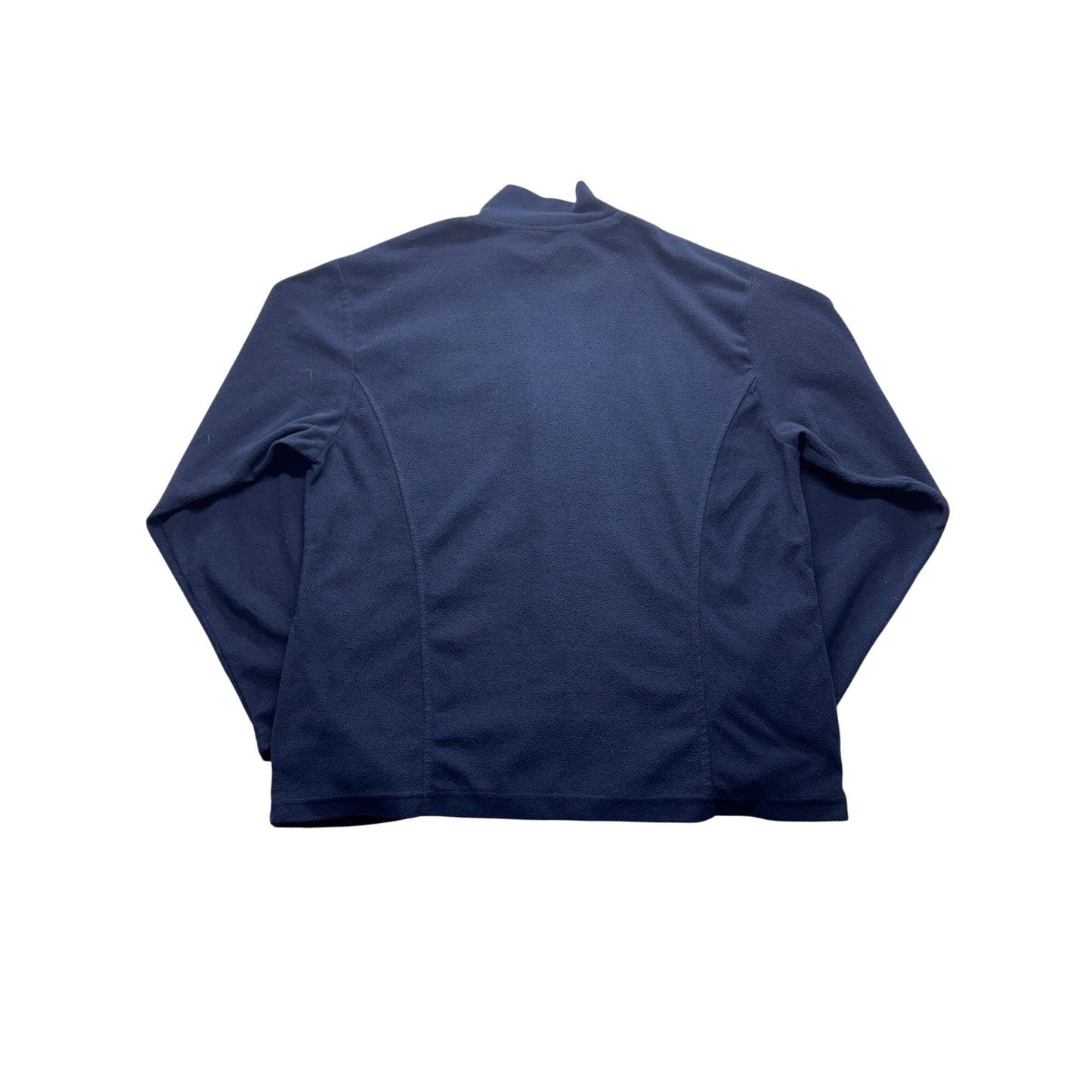 Navy Full-Zip Fleece Jacket With American Flag Patch Mens L/XL #7818