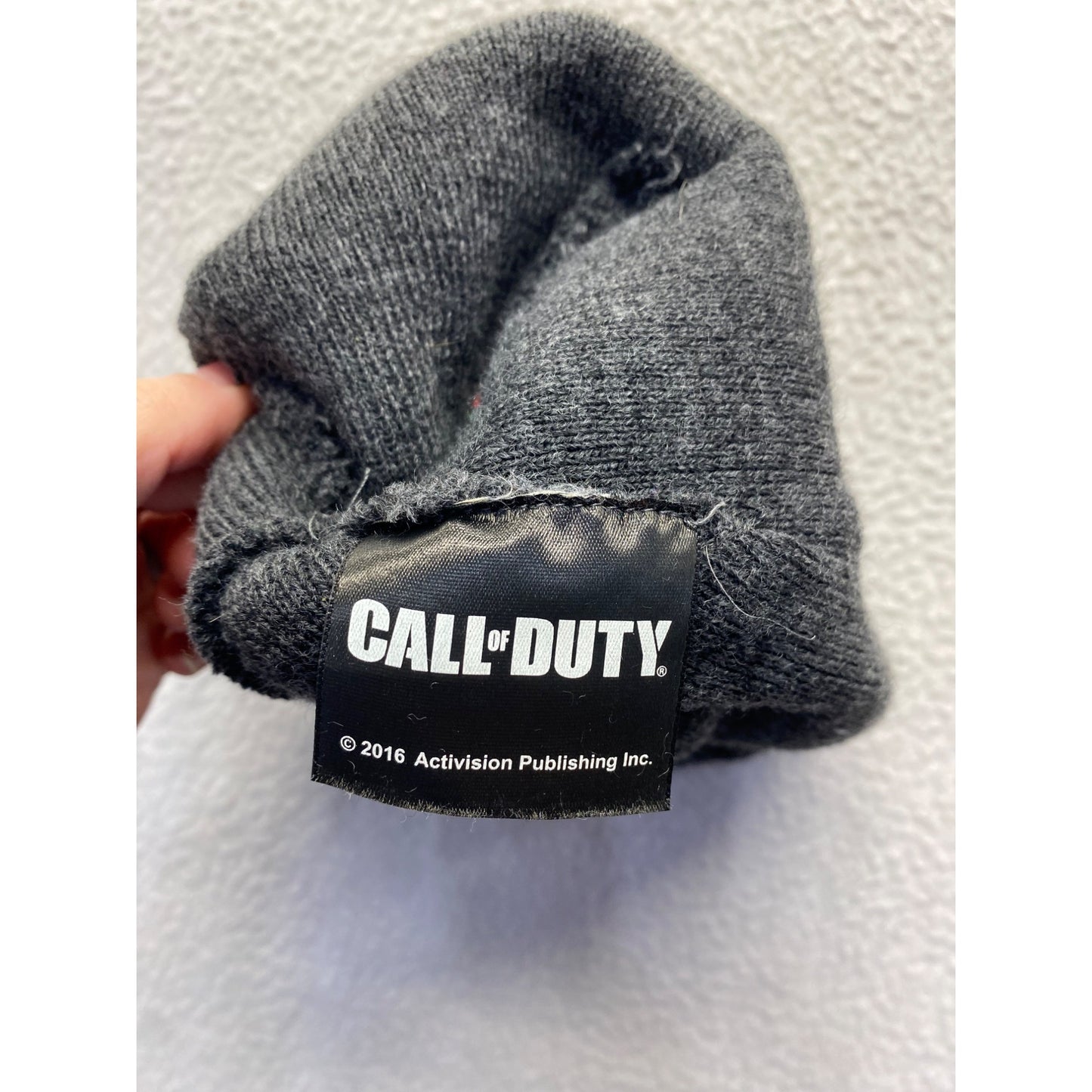 Gray call of duty Skull Embroidered Beanie Hat #7065