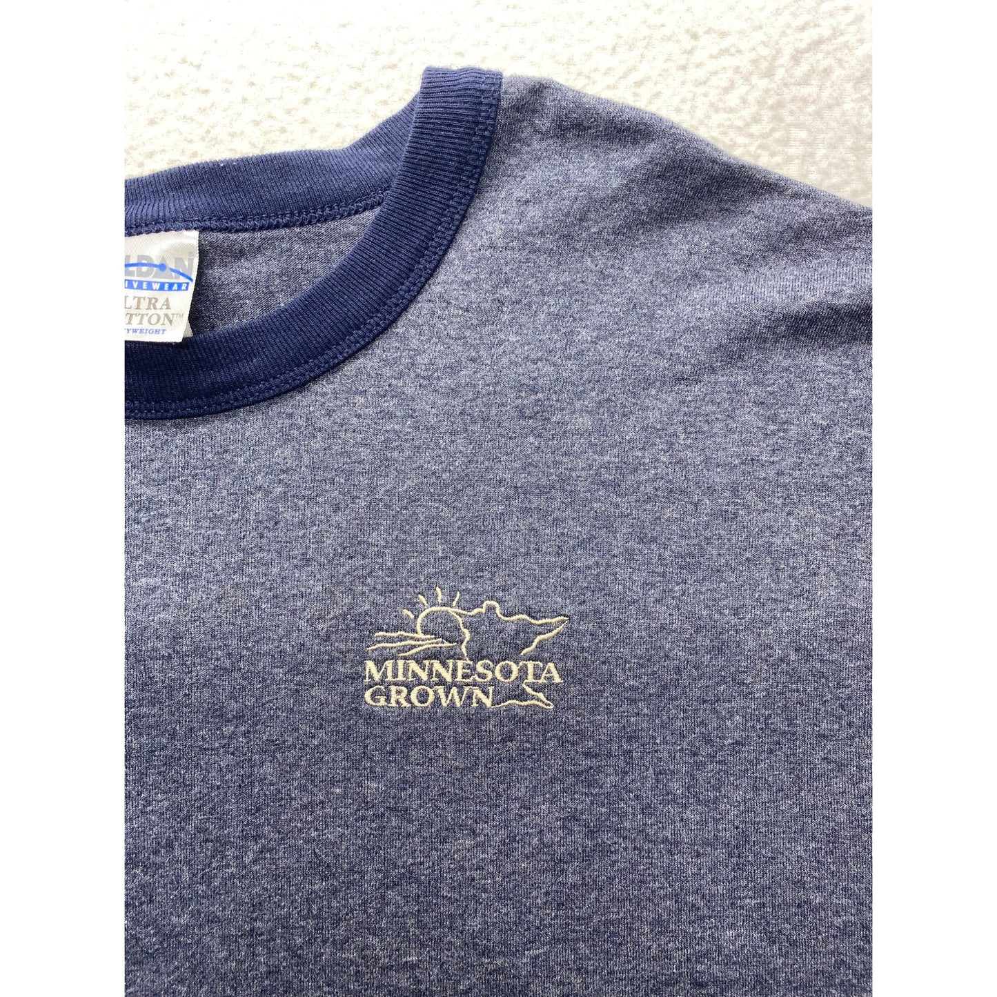 Gildan Ultra Cotton Minnesota Grown Heather Navy T-Shirt #7380