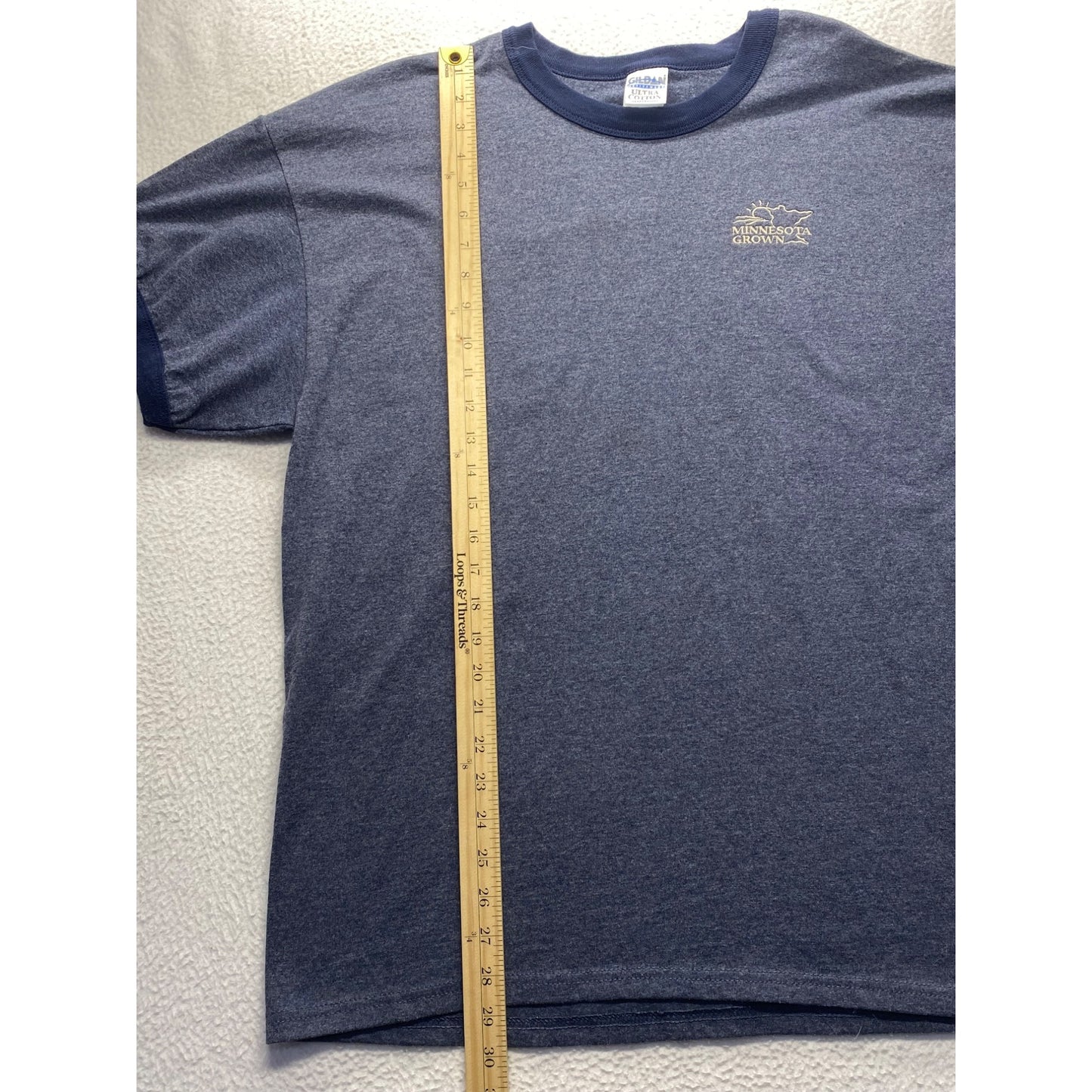 Gildan Ultra Cotton Minnesota Grown Heather Navy T-Shirt #7380