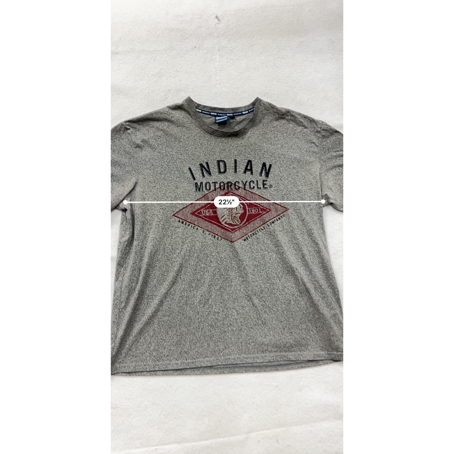 Indian Motorcycle Gray Graphic T-Shirt Size 2XL #8368