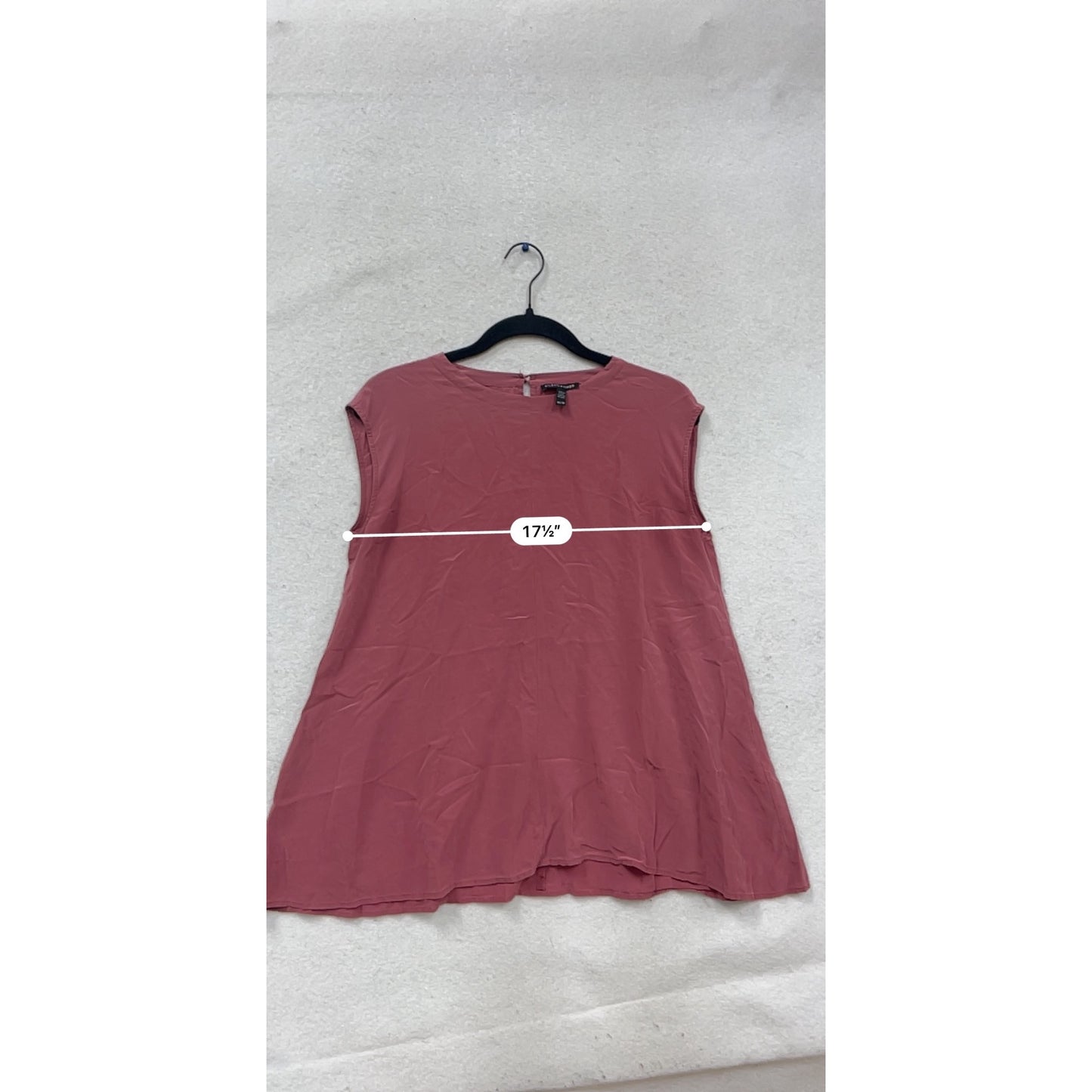 Eileen Fisher XS Pink Sleeveless Top 100% Silk #689A