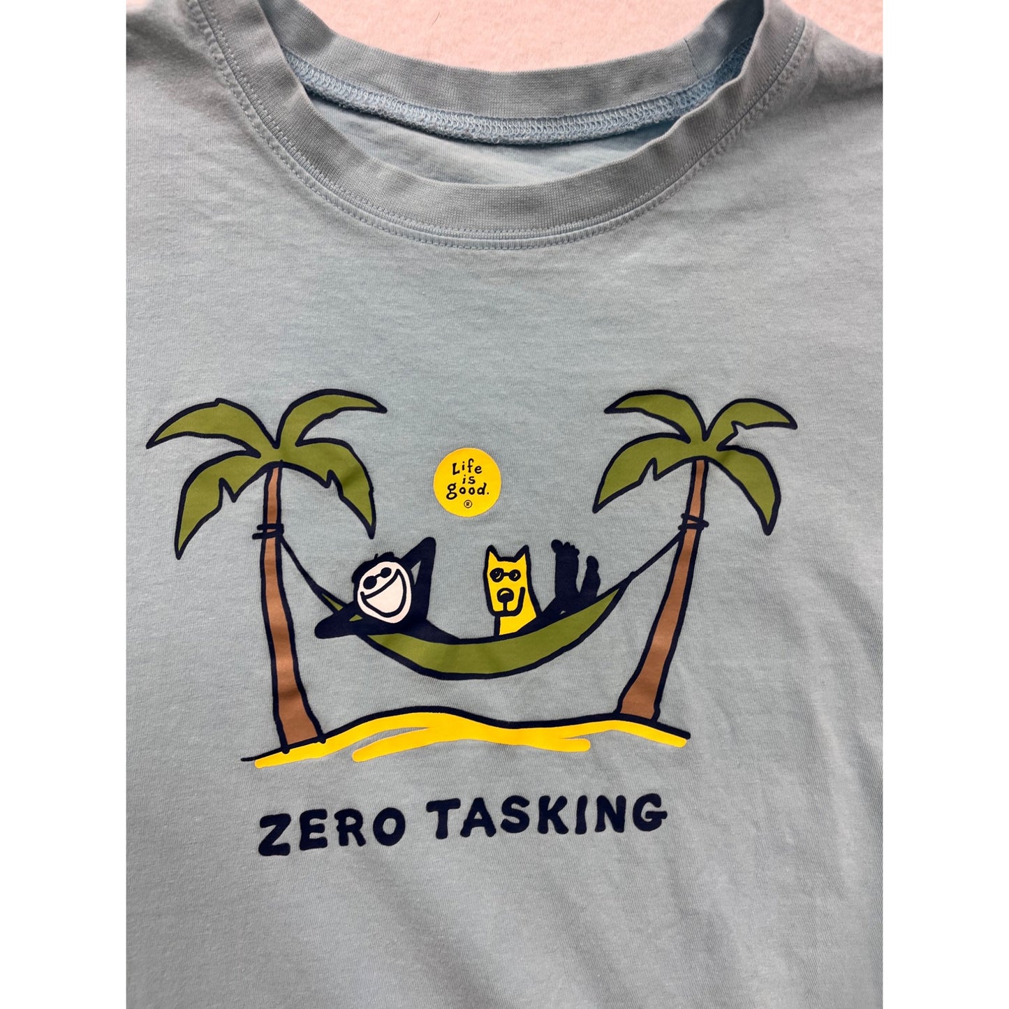 Life Is Good Mens Medium Zero Tasking Graphic T-Shirt #6540