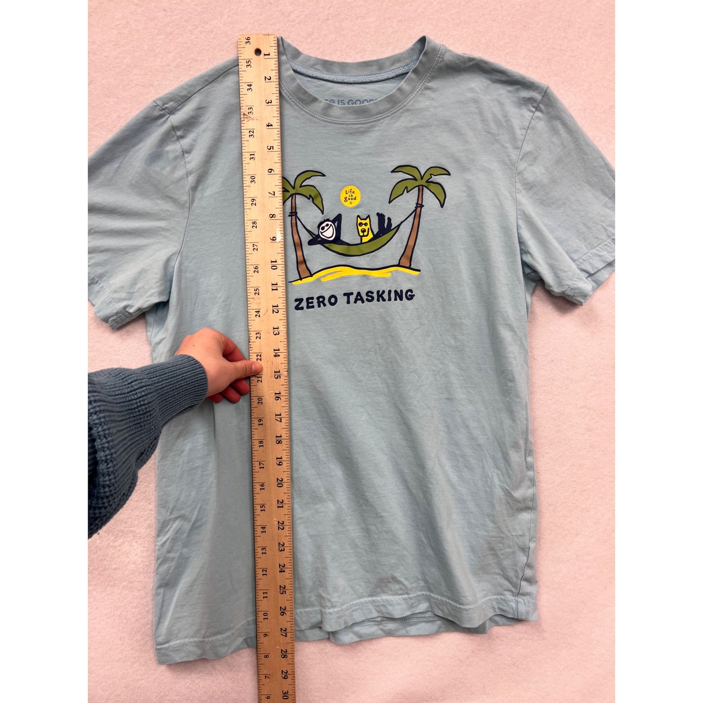 Life Is Good Mens Medium Zero Tasking Graphic T-Shirt #6540