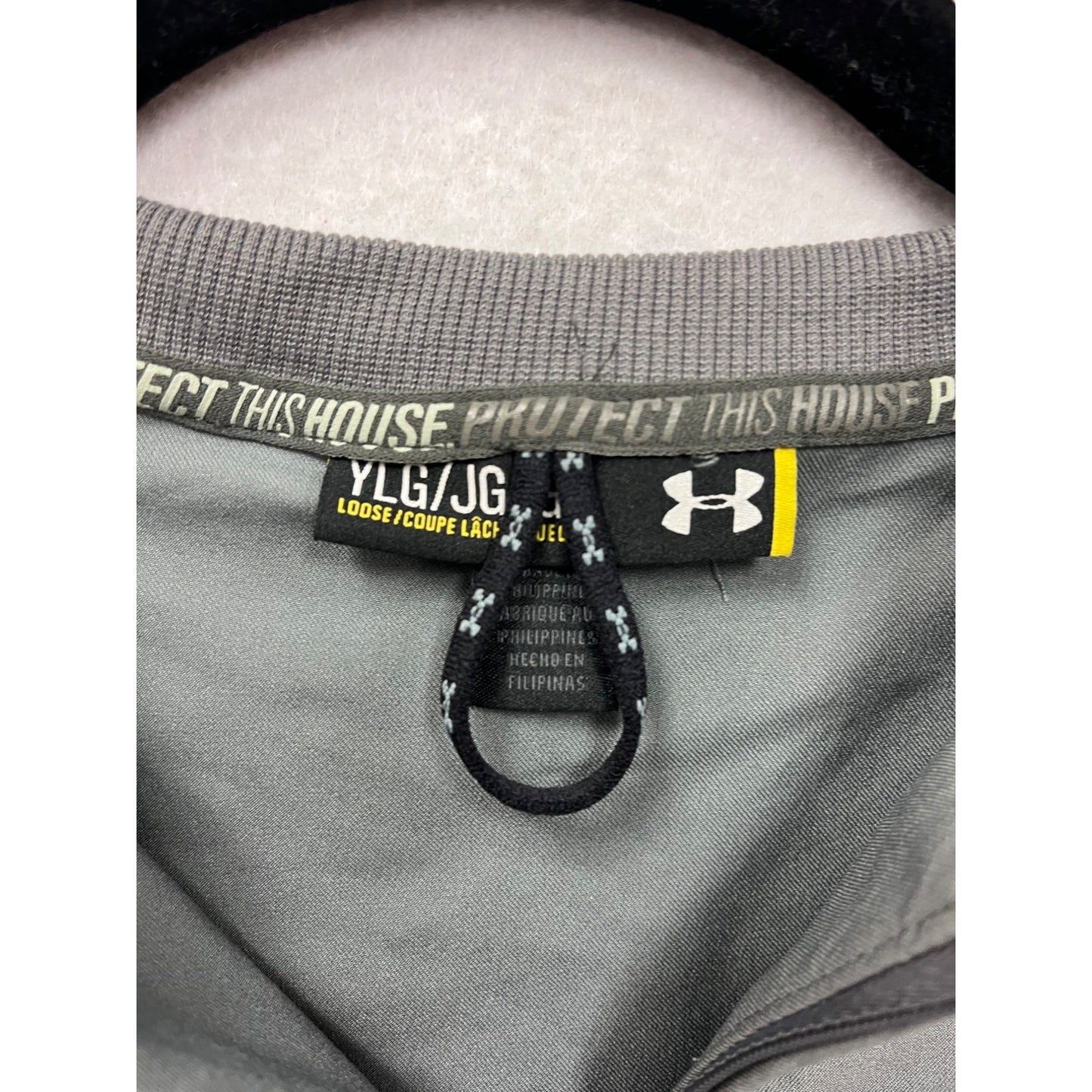 Under Armour Boys Loose-Fit Quarter-Zip Short-Sleeve Shirt Gray 100% Polyester YLG #6929