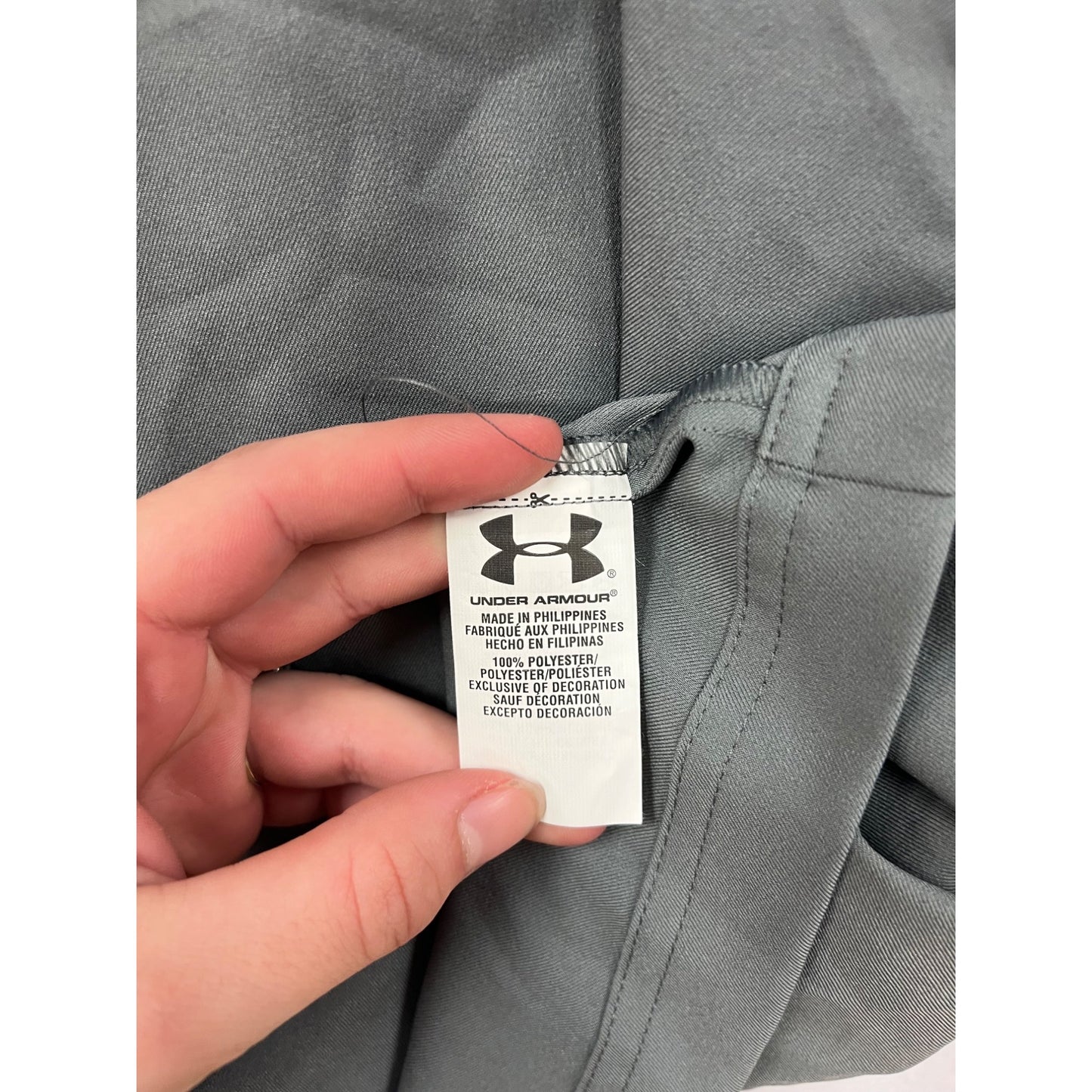 Under Armour Boys Loose-Fit Quarter-Zip Short-Sleeve Shirt Gray 100% Polyester YLG #6929
