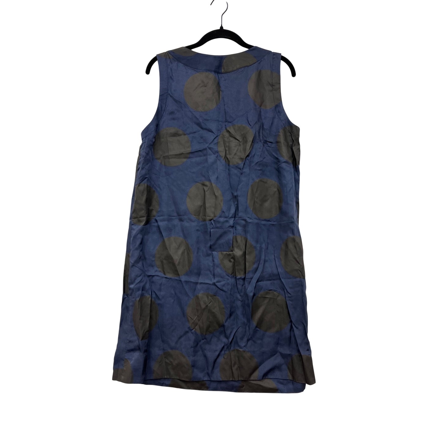 Marc By Marc Jacobs Womens Large Sleeveless Navy & Black Polka Dot Dress With Belt #8021