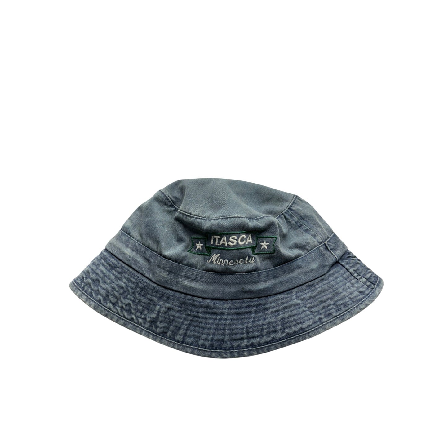 Vintage Itasca Minnesota Blue Denim Bucket Hat #7658