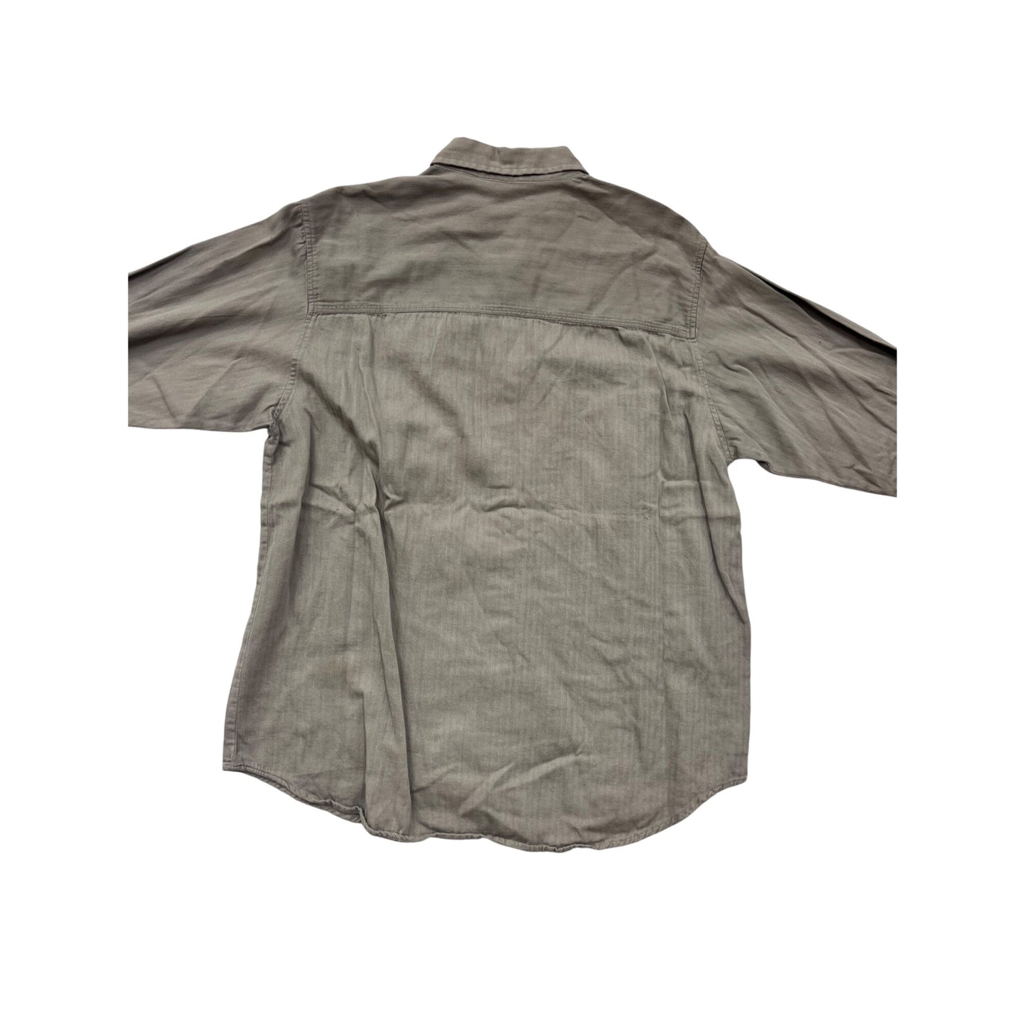 Mens Baxter Cotton Button-Up Shirt With Chest Pockets & Long Sleeves Medium #23A