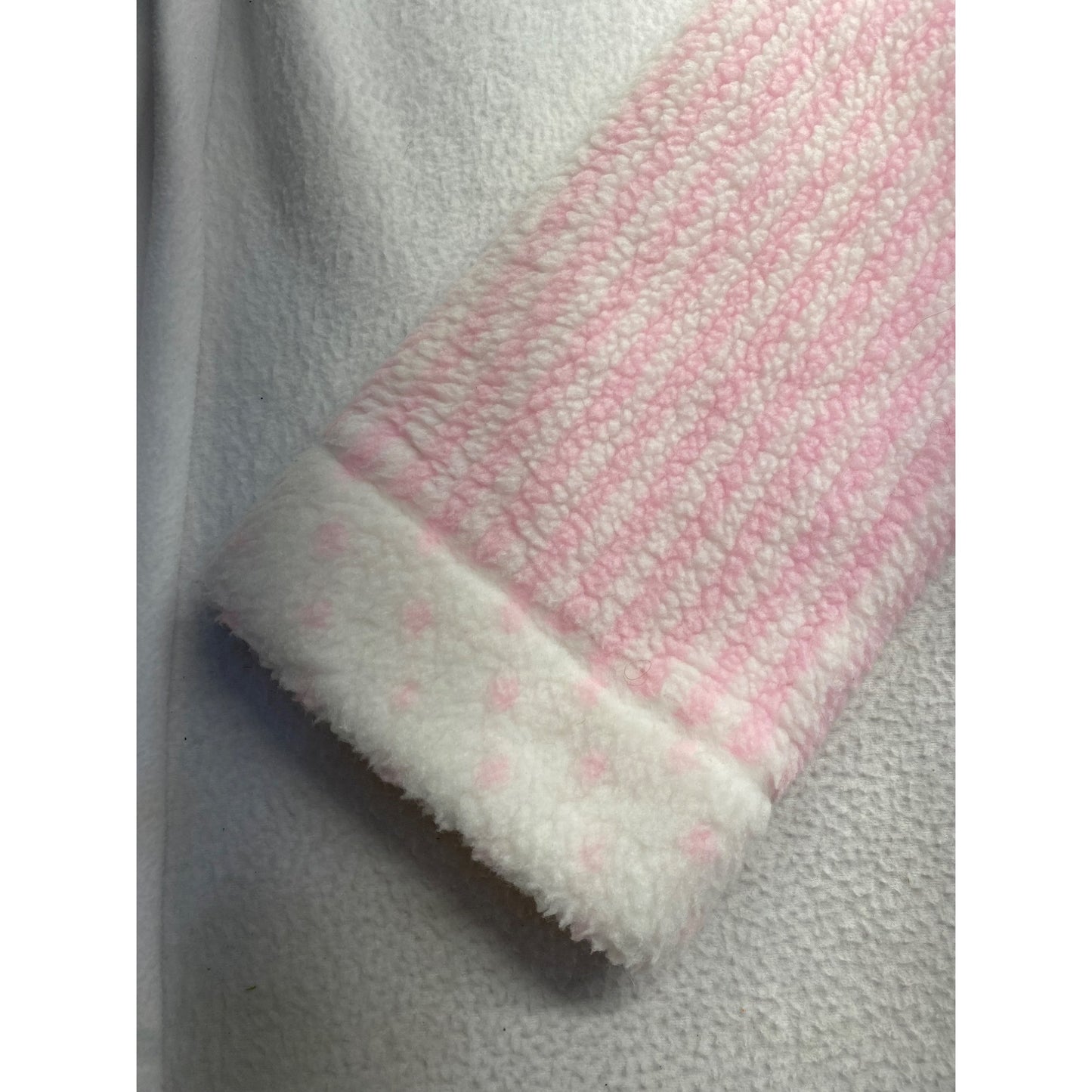 Vintage Pink & White Striped Bathrobe Medium #7105