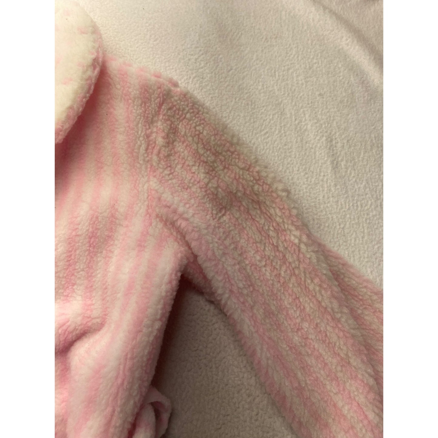 Vintage Pink & White Striped Bathrobe Medium #7105