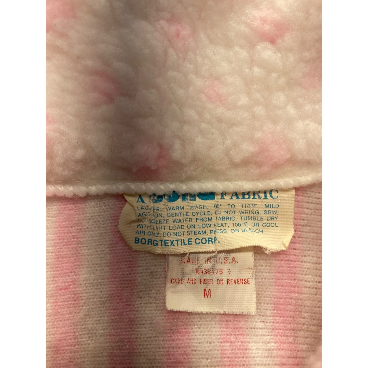 Vintage Pink & White Striped Bathrobe Medium #7105