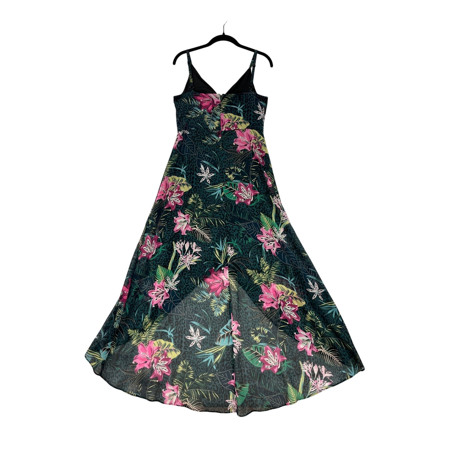 Guess Womens Floral Maxi Dress With Spaghetti Straps & Tropical Print #6896