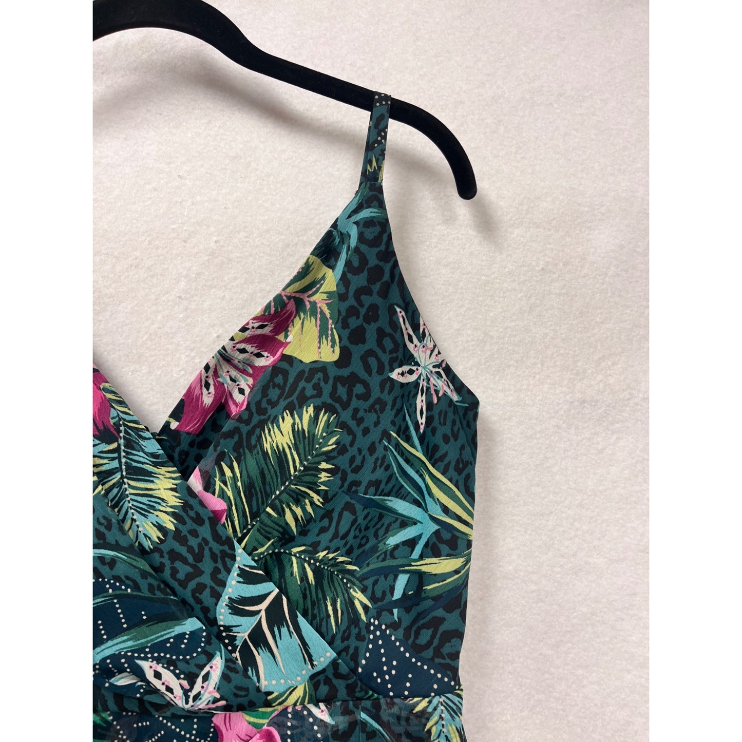 Guess Womens Floral Maxi Dress With Spaghetti Straps & Tropical Print #6896