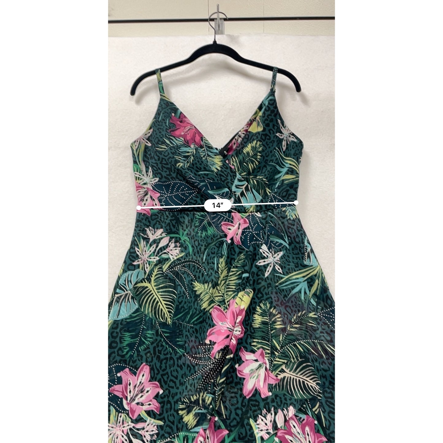 Guess Womens Floral Maxi Dress With Spaghetti Straps & Tropical Print #6896