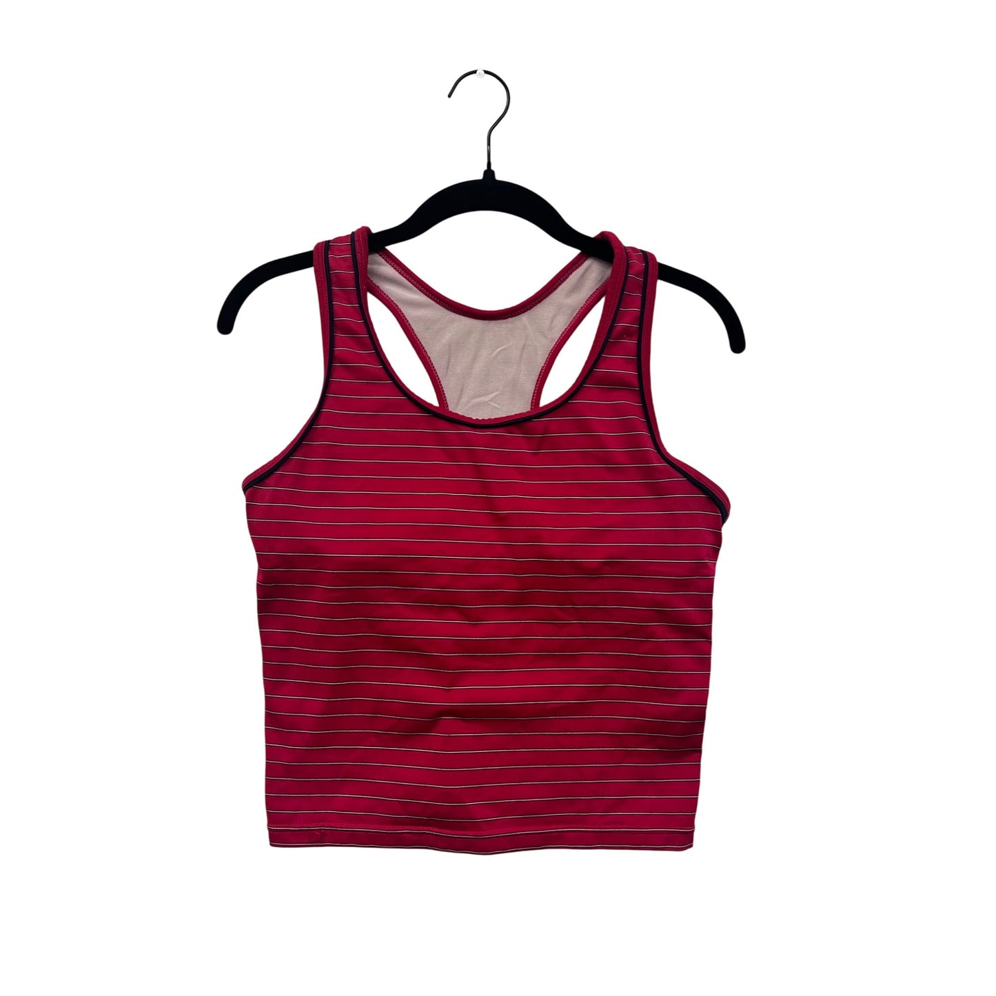 Nike Womens Small Red & White Striped Racerback Athletic Tank Top #6762