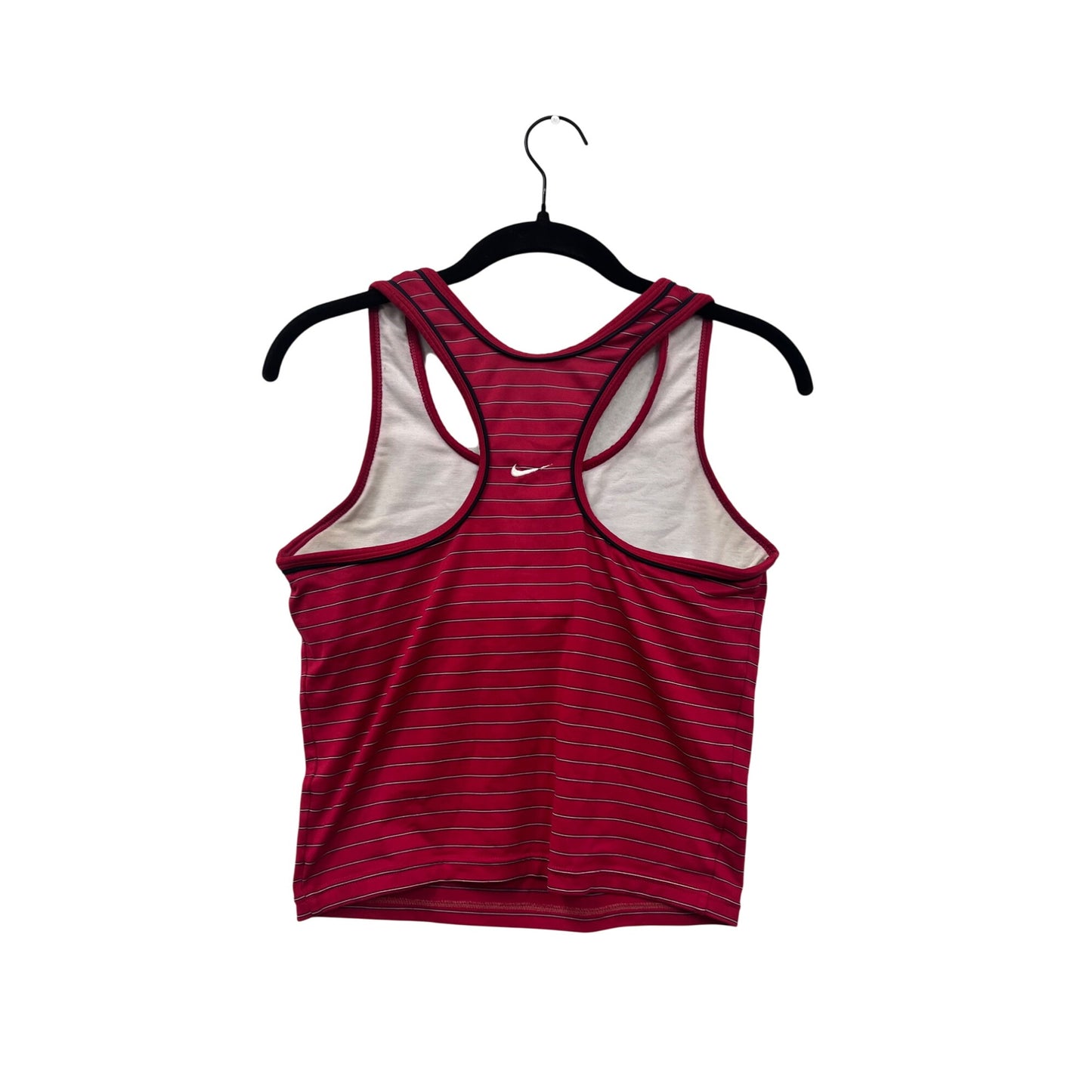 Nike Womens Small Red & White Striped Racerback Athletic Tank Top #6762
