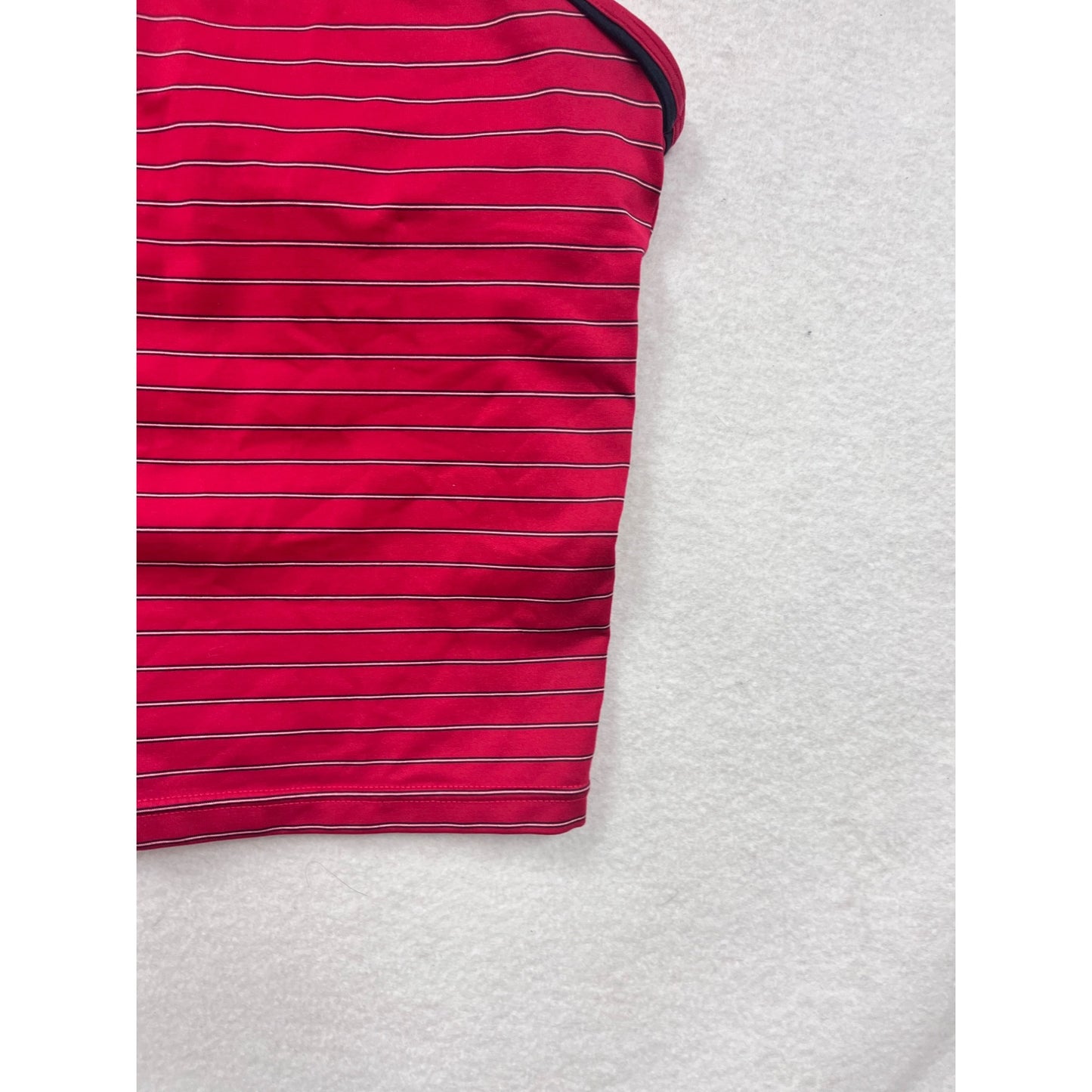 Nike Womens Small Red & White Striped Racerback Athletic Tank Top #6762