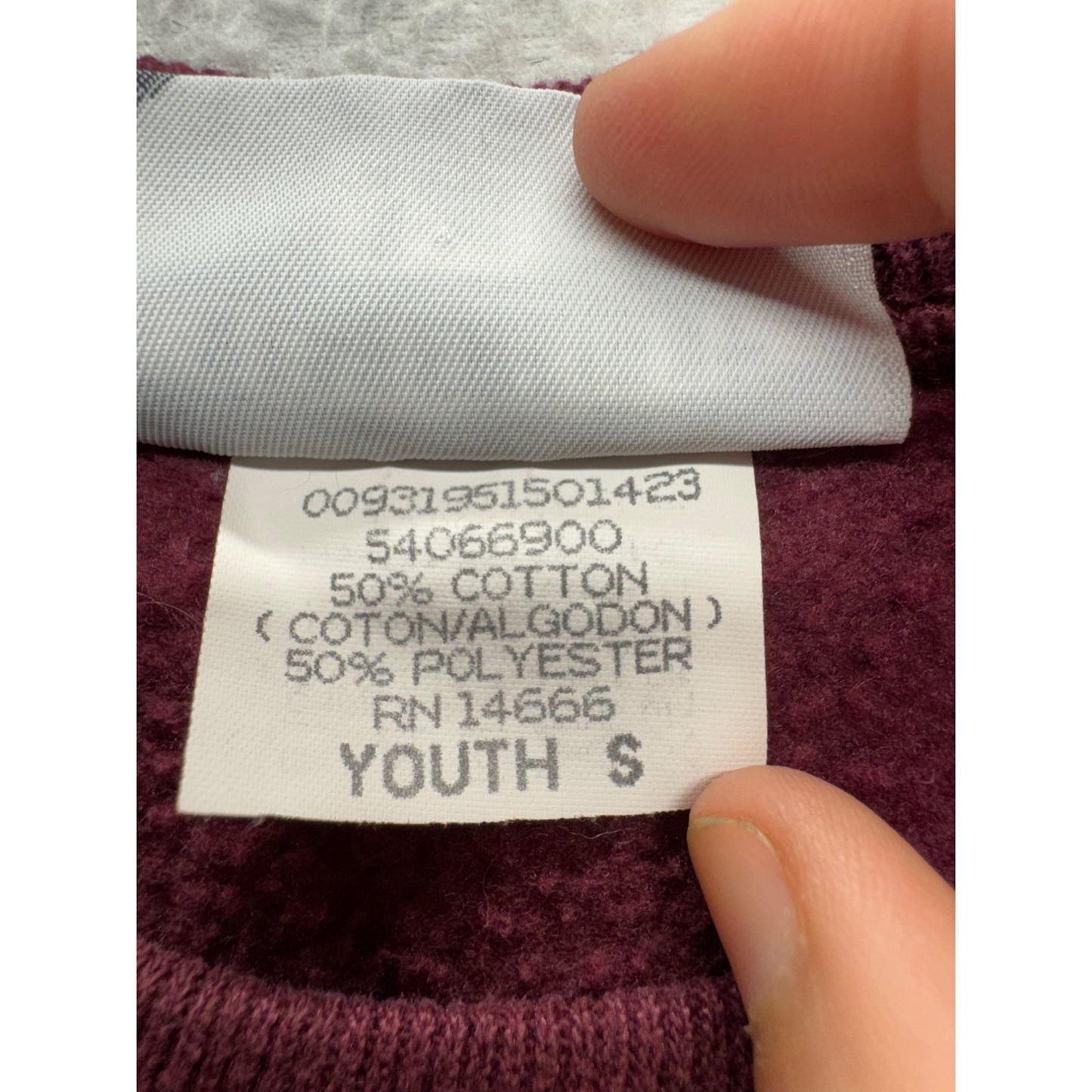 Grandmas Marathon Youth Sweatshirt By Lee Cotton/Polyester Blend Burgundy #7768