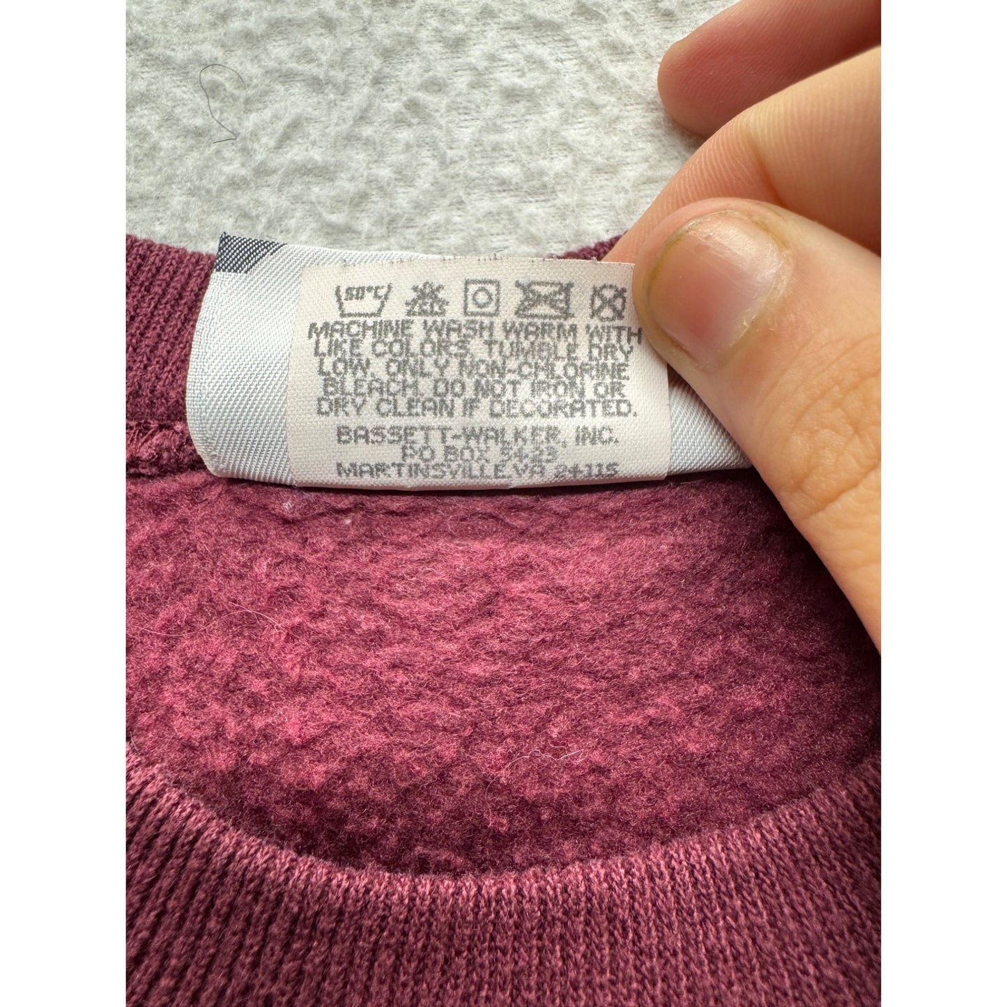 Grandmas Marathon Youth Sweatshirt By Lee Cotton/Polyester Blend Burgundy #7768